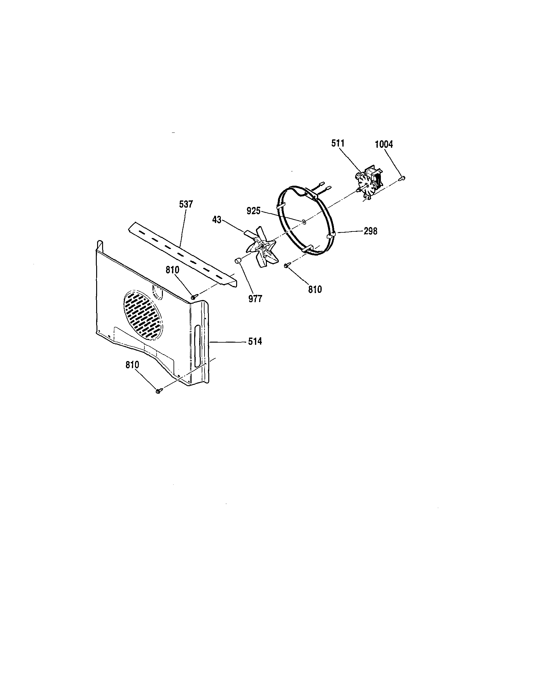Kenmore 91149019994 convection fan diagram