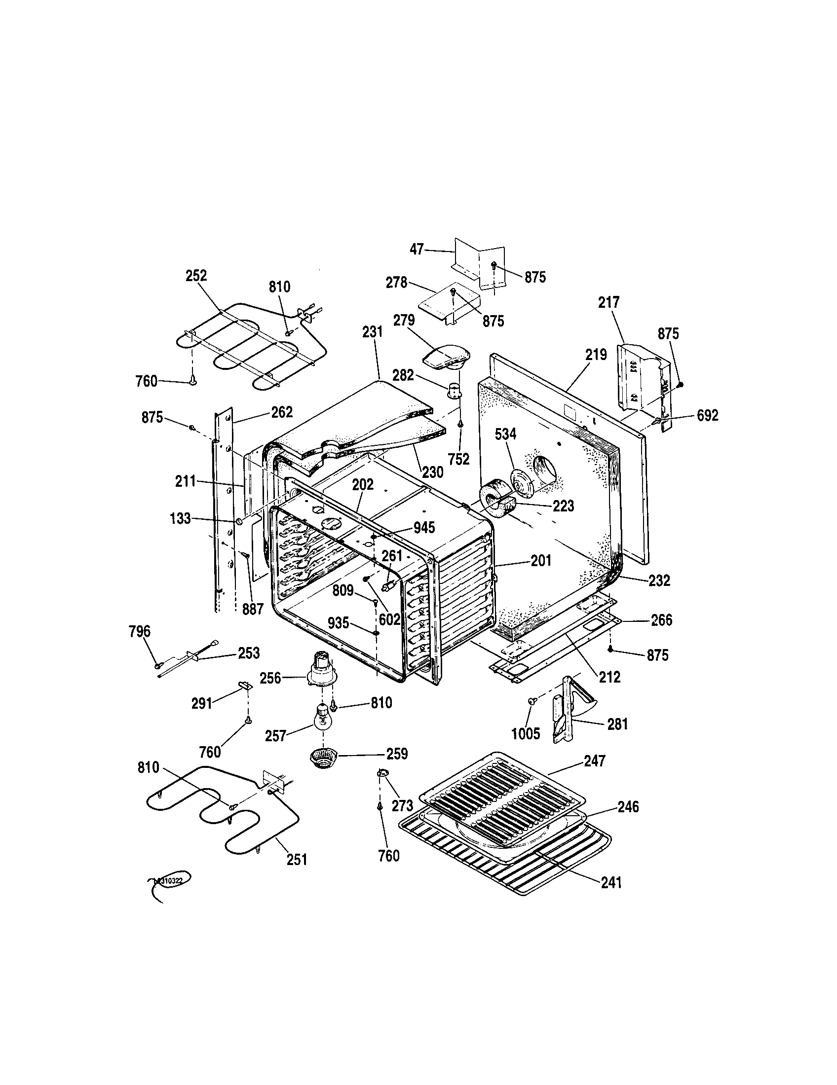 Kenmore 91141189994 upper body diagram