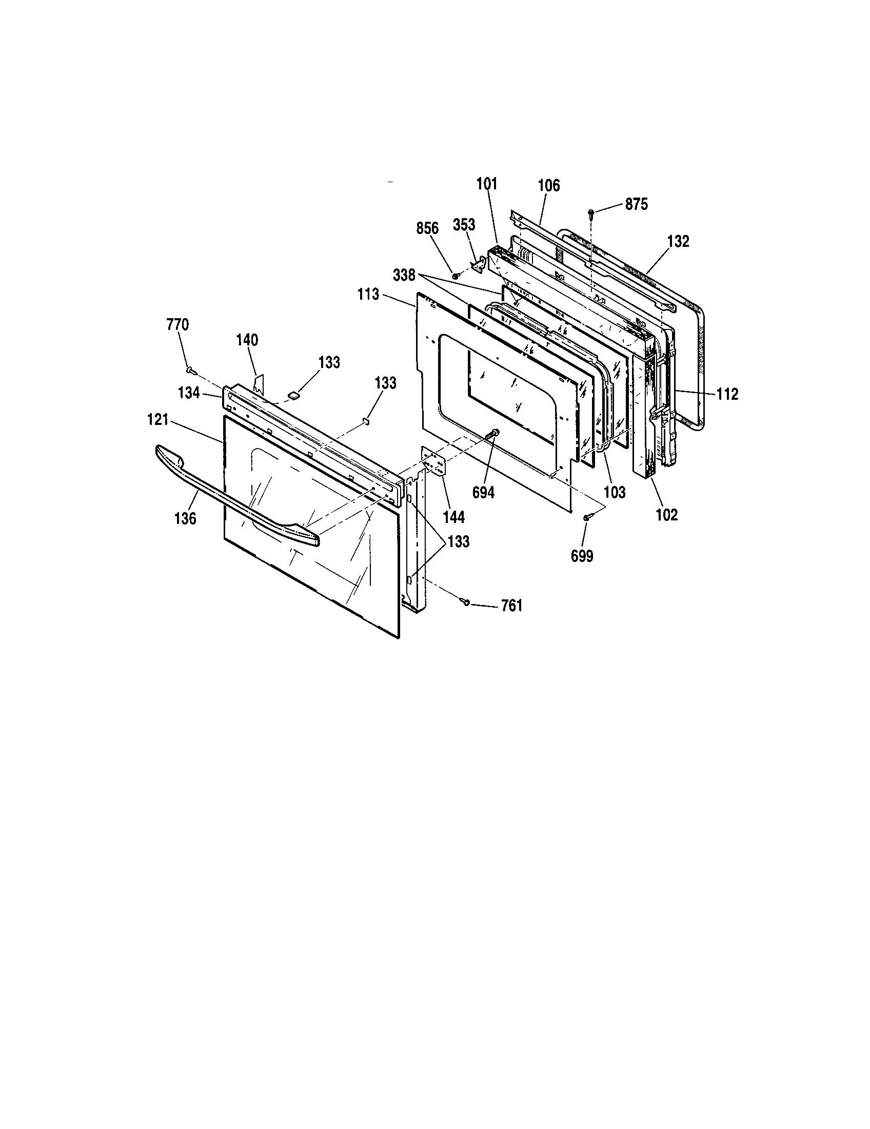Kenmore 91141189994 door diagram
