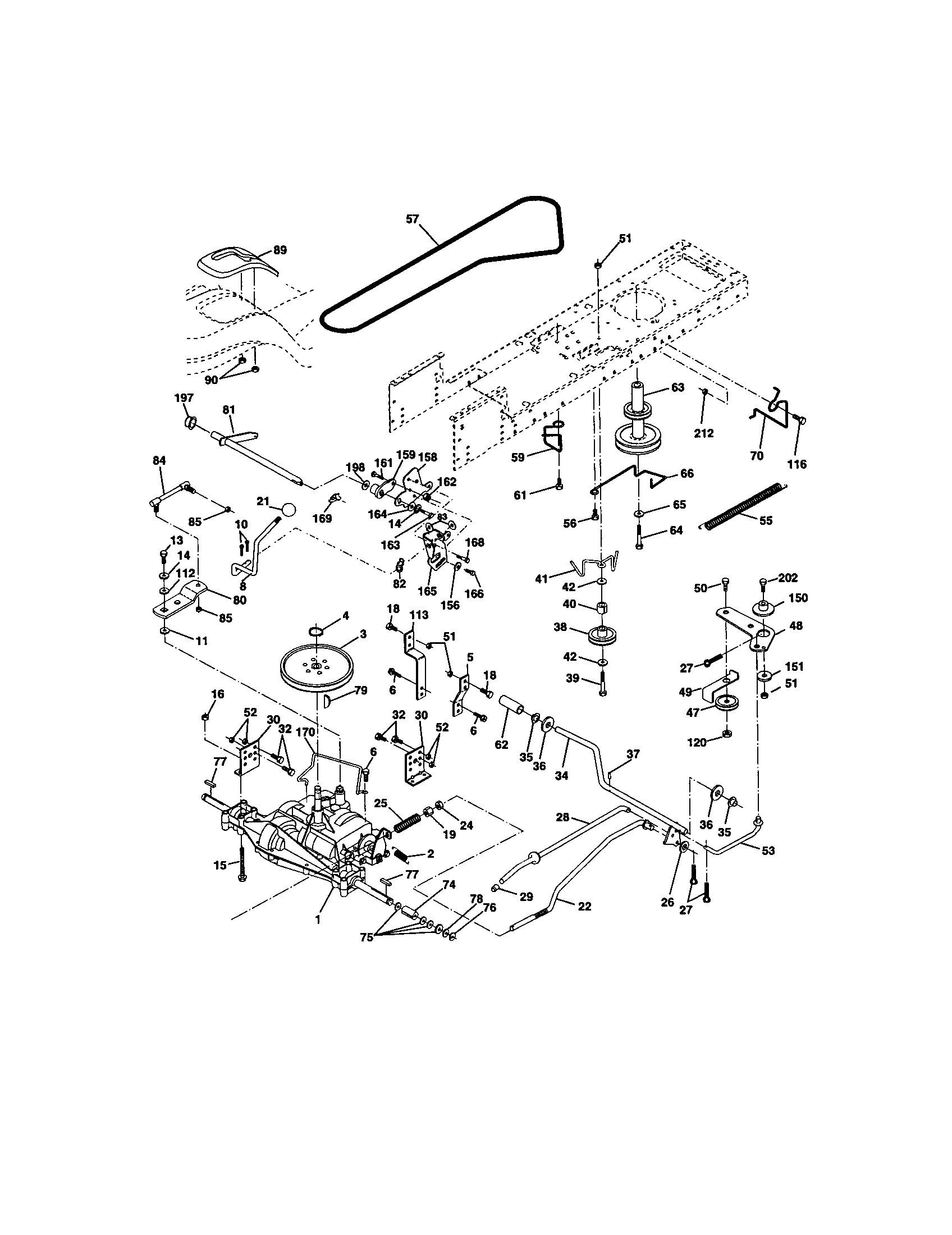 Craftsman 917271634 ground drive diagram