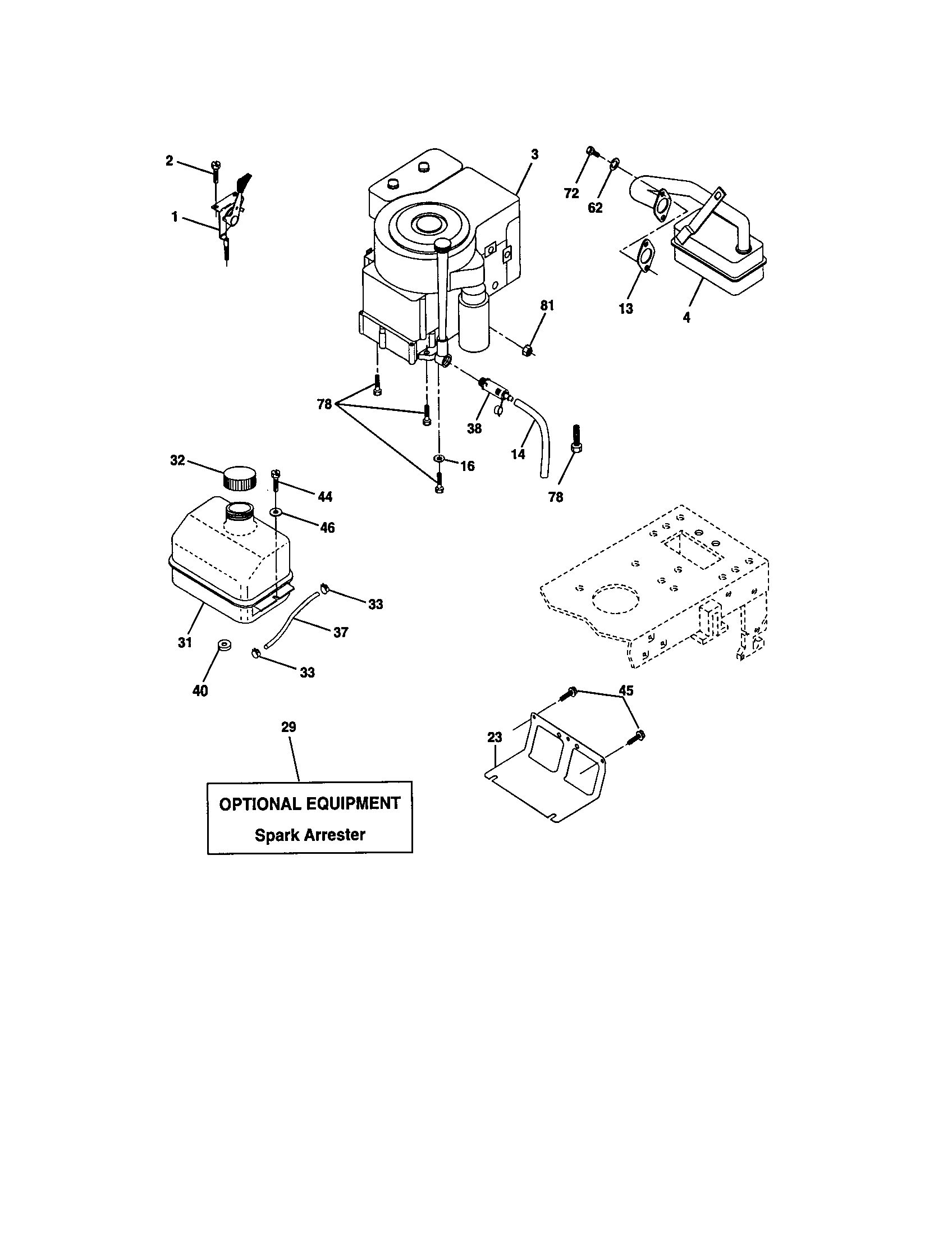 Craftsman 917271634 engine diagram
