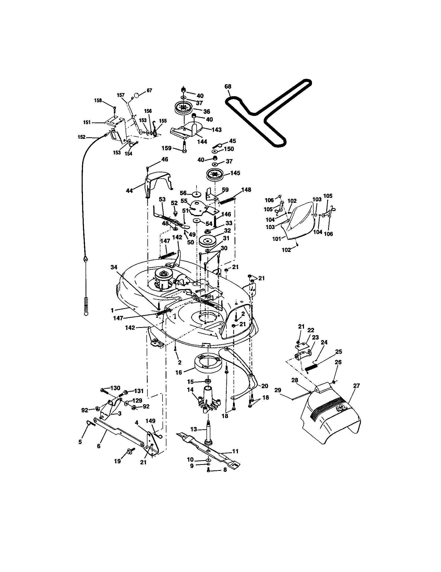 Craftsman 917271634 mower deck diagram