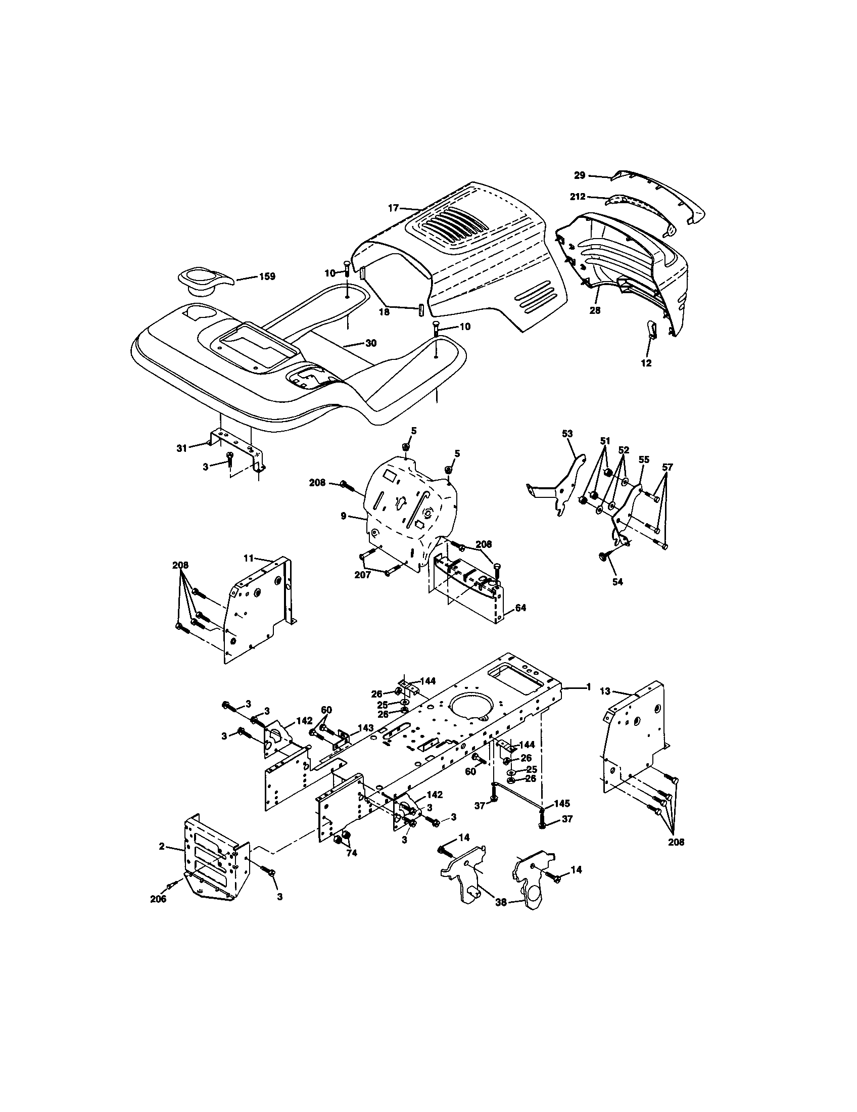 Craftsman 917271743 chassis and enclosures diagram