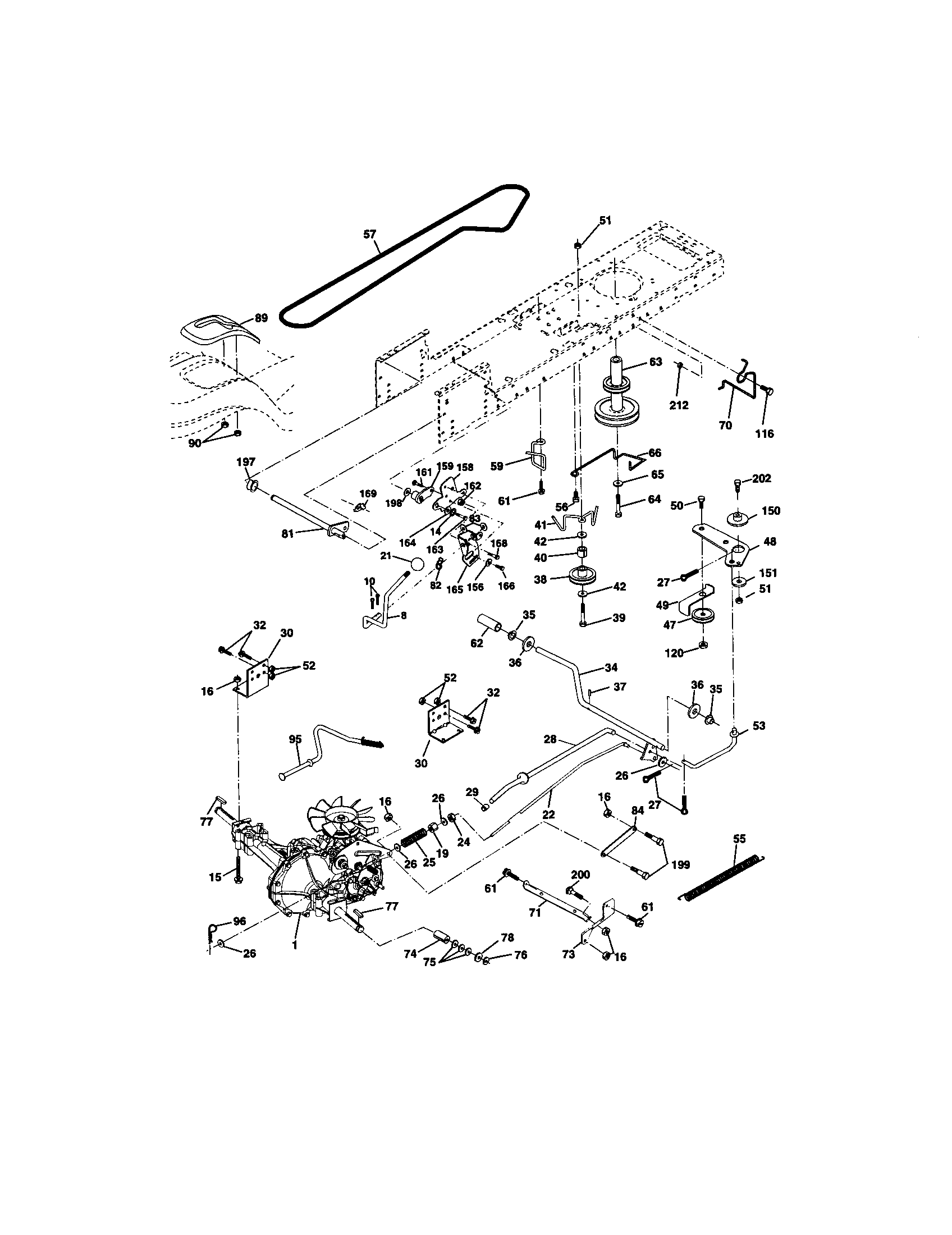 Craftsman 917271743 ground drive diagram