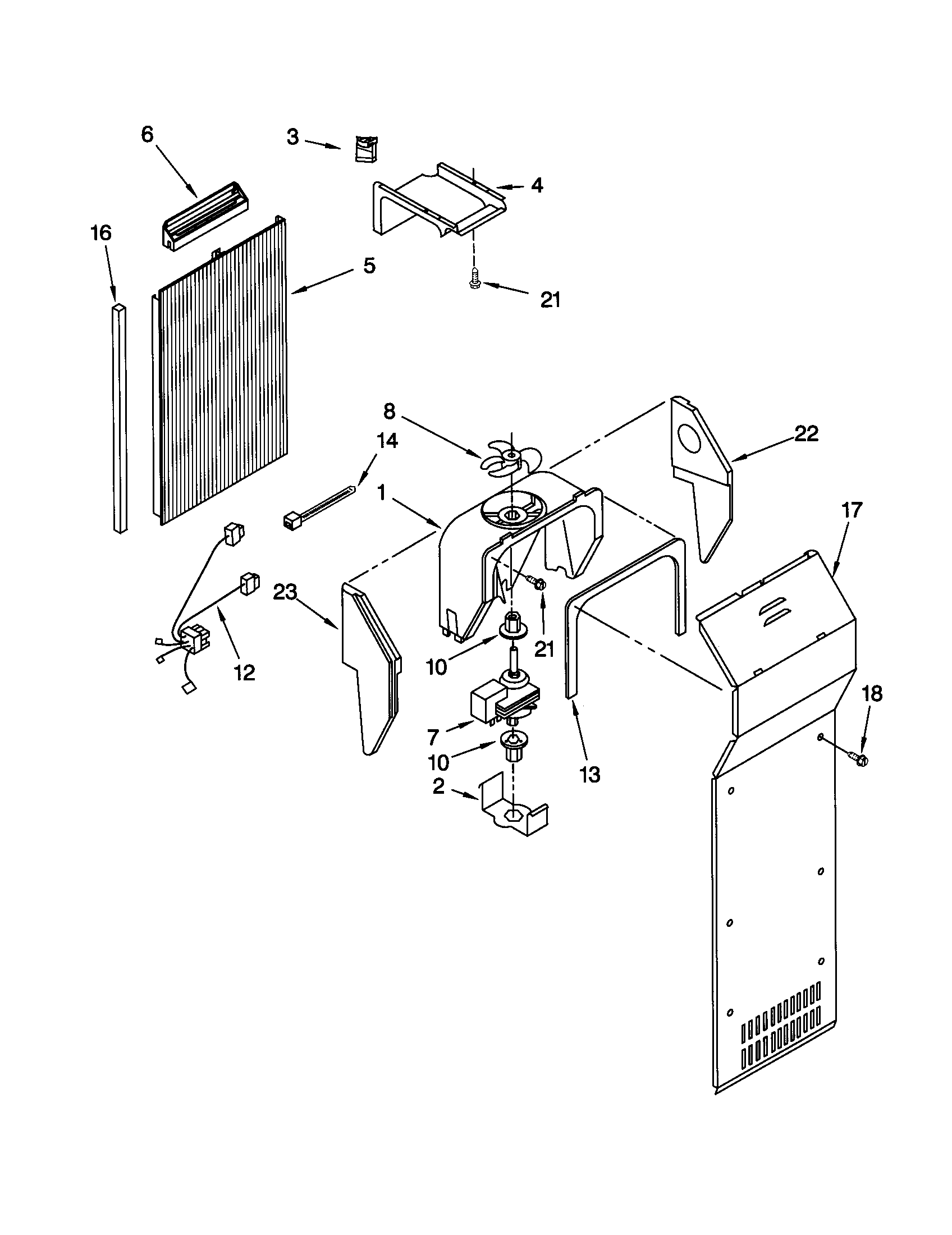 Kenmore 10651264101 air flow diagram