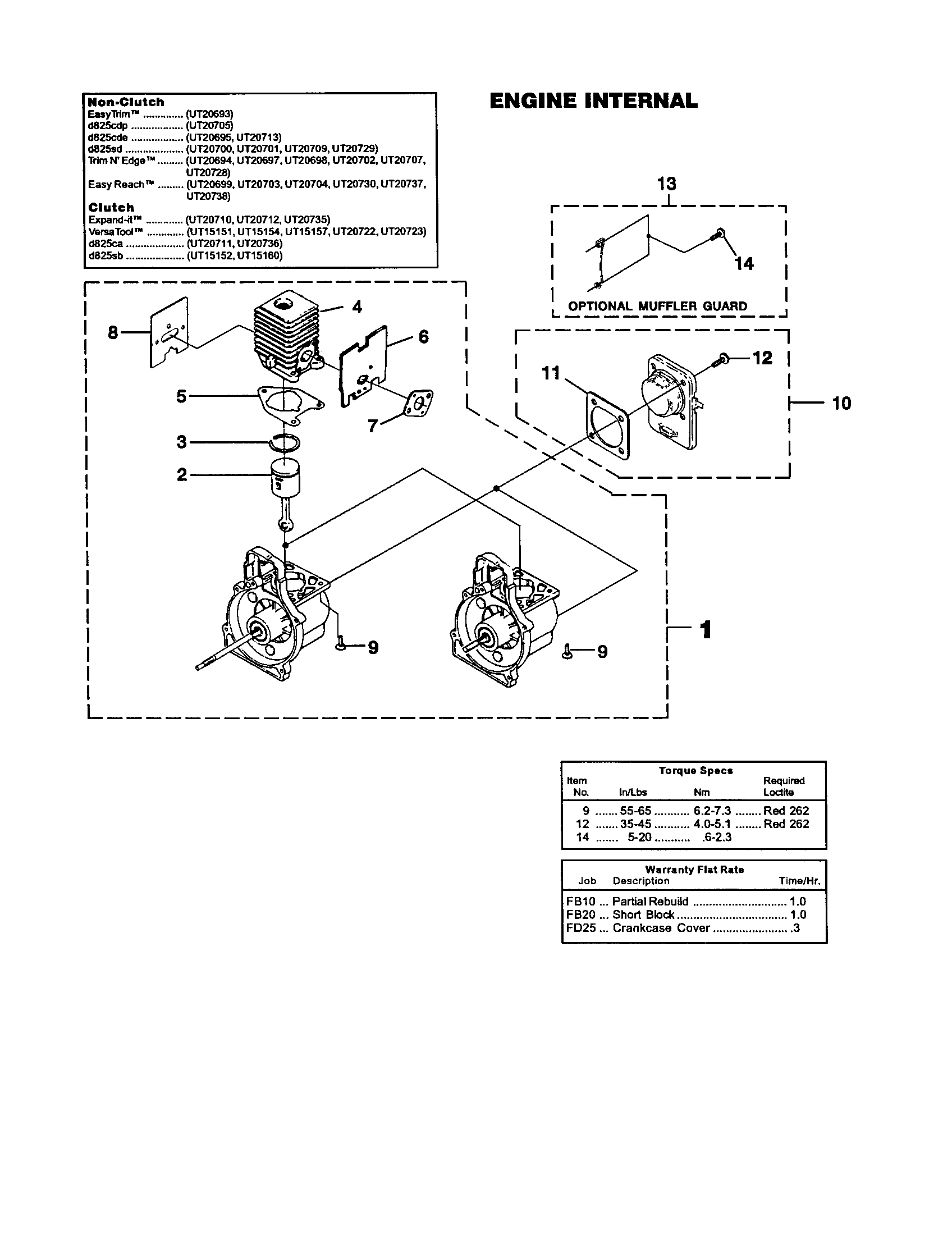 Homelite UT15152 engine internal diagram
