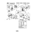 Homelite UT15154 ignition/rotor/starter/clutch diagram