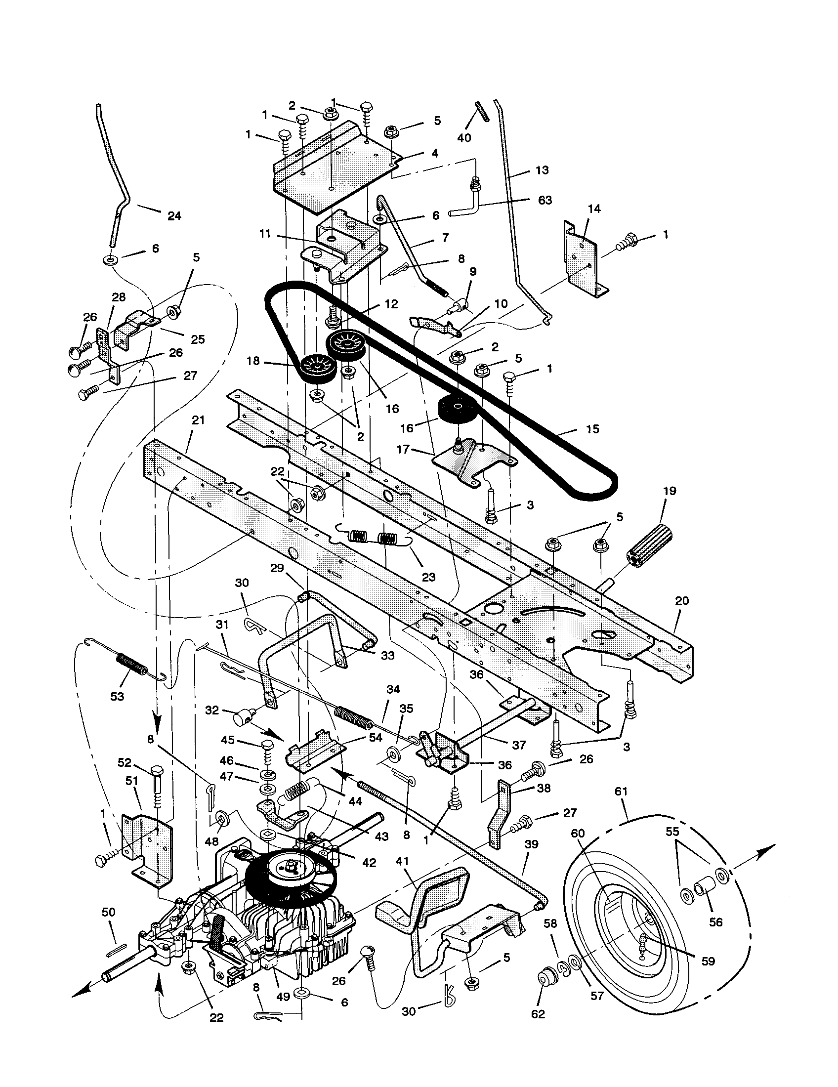 Murray 50568X9A motion drive diagram