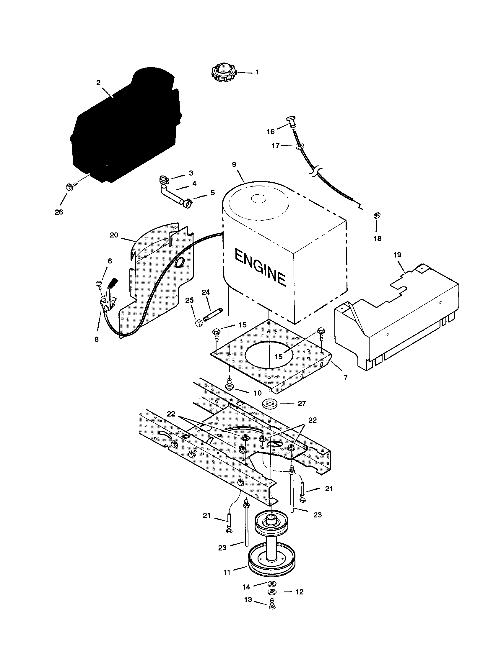 Murray 50568X9A engine mount diagram