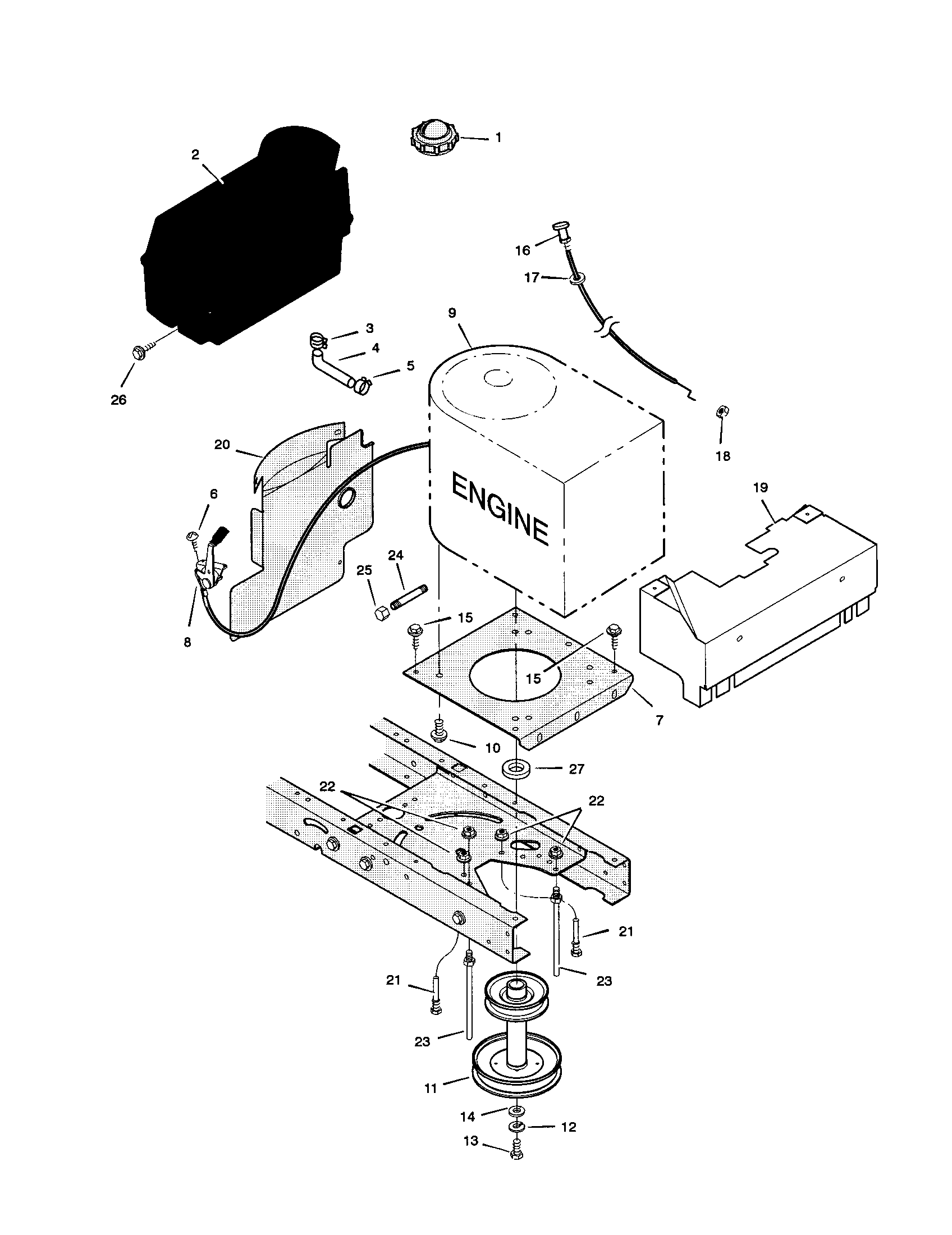 Murray 46569X9A engine mount diagram