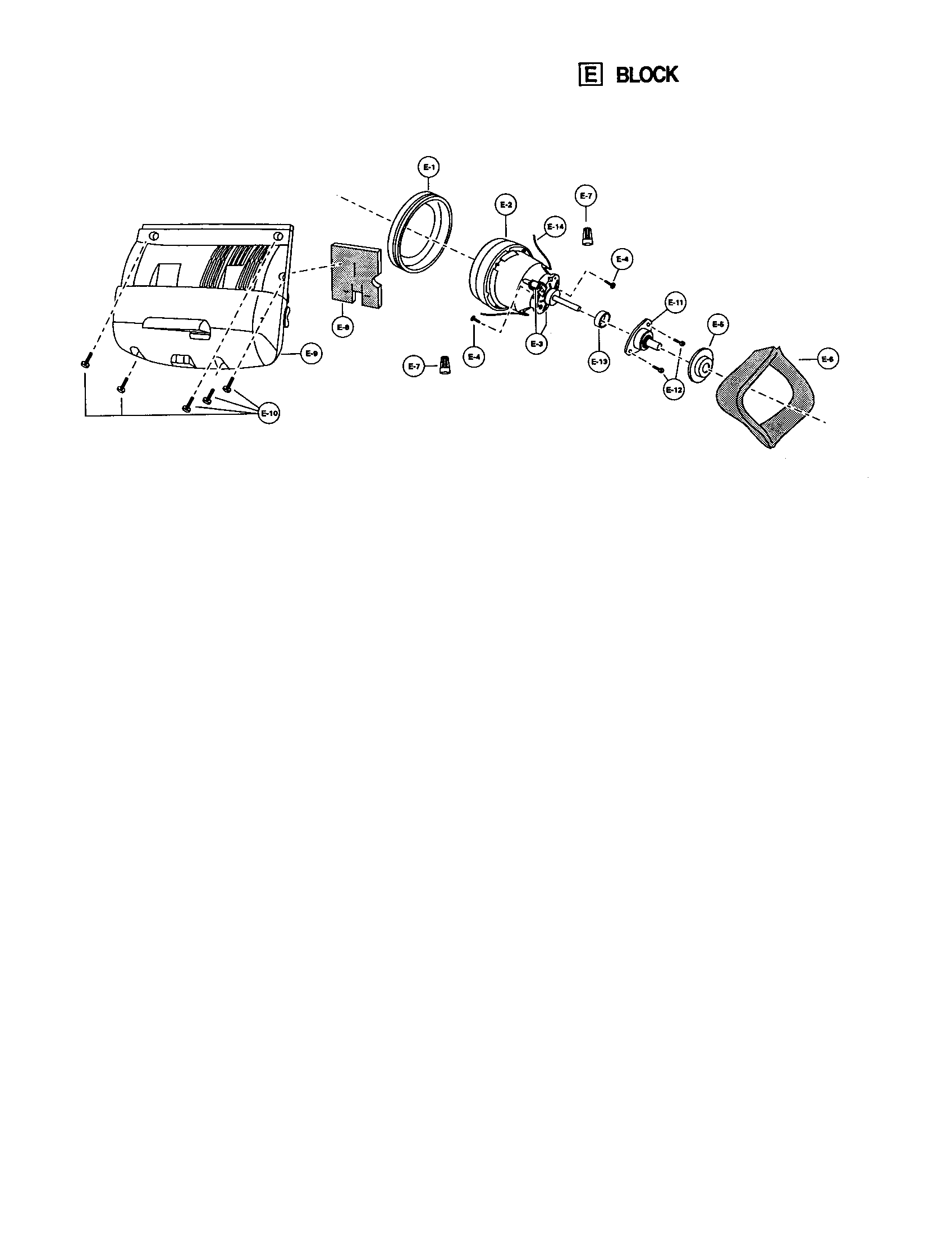 Panasonic MC-V7365 motor case and motor diagram