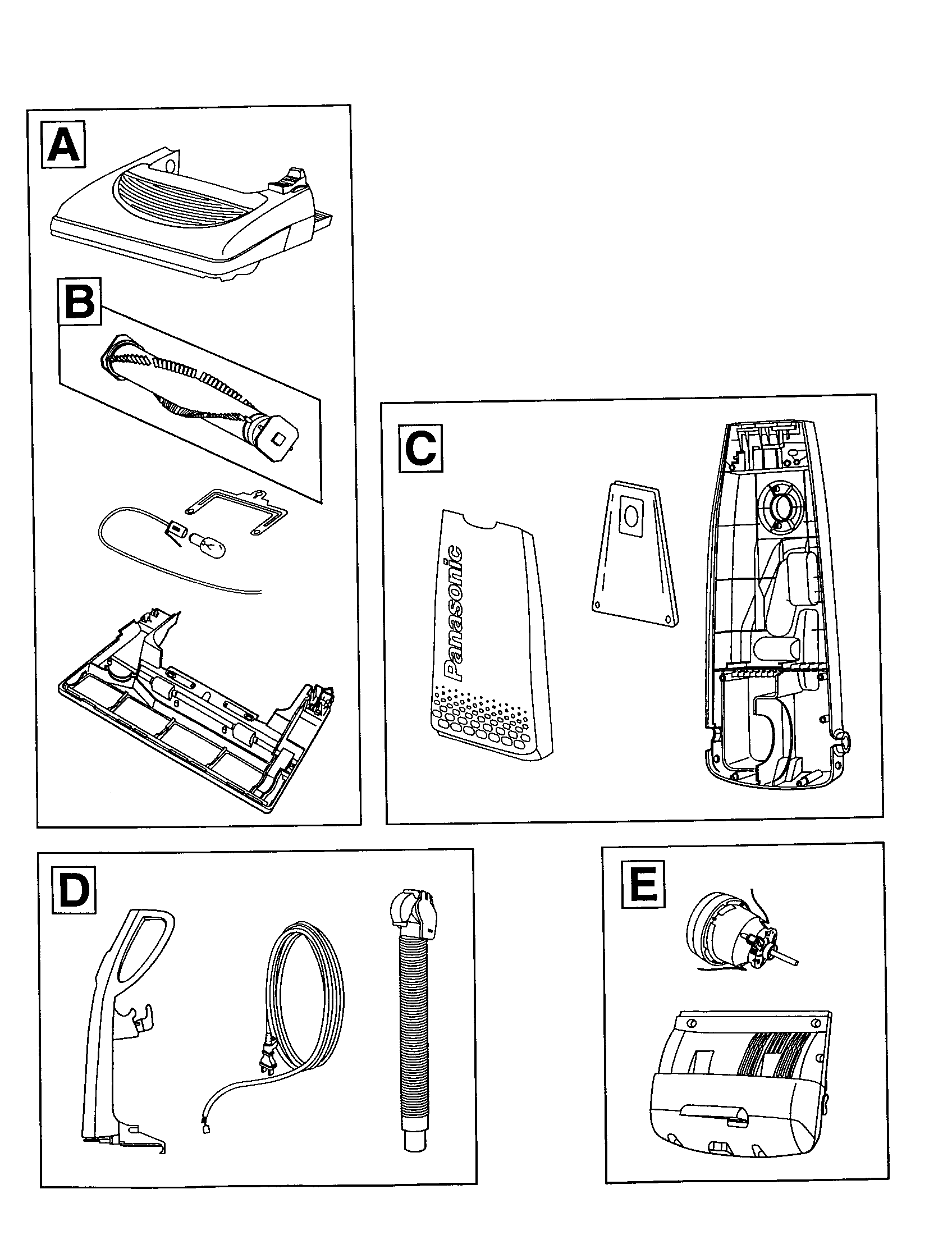 Panasonic MC-V7365 general parts diagram