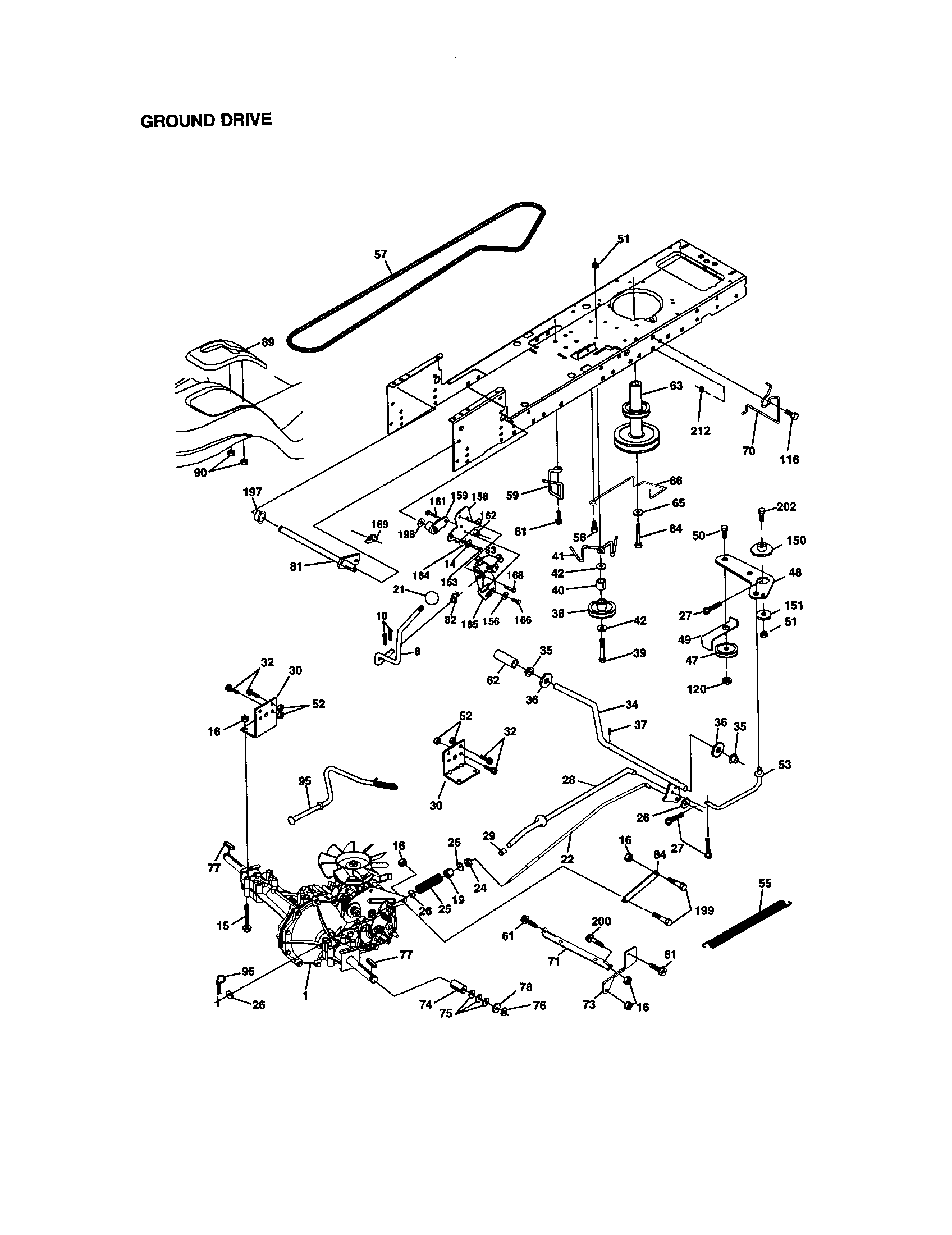 Craftsman 917272063 ground drive diagram