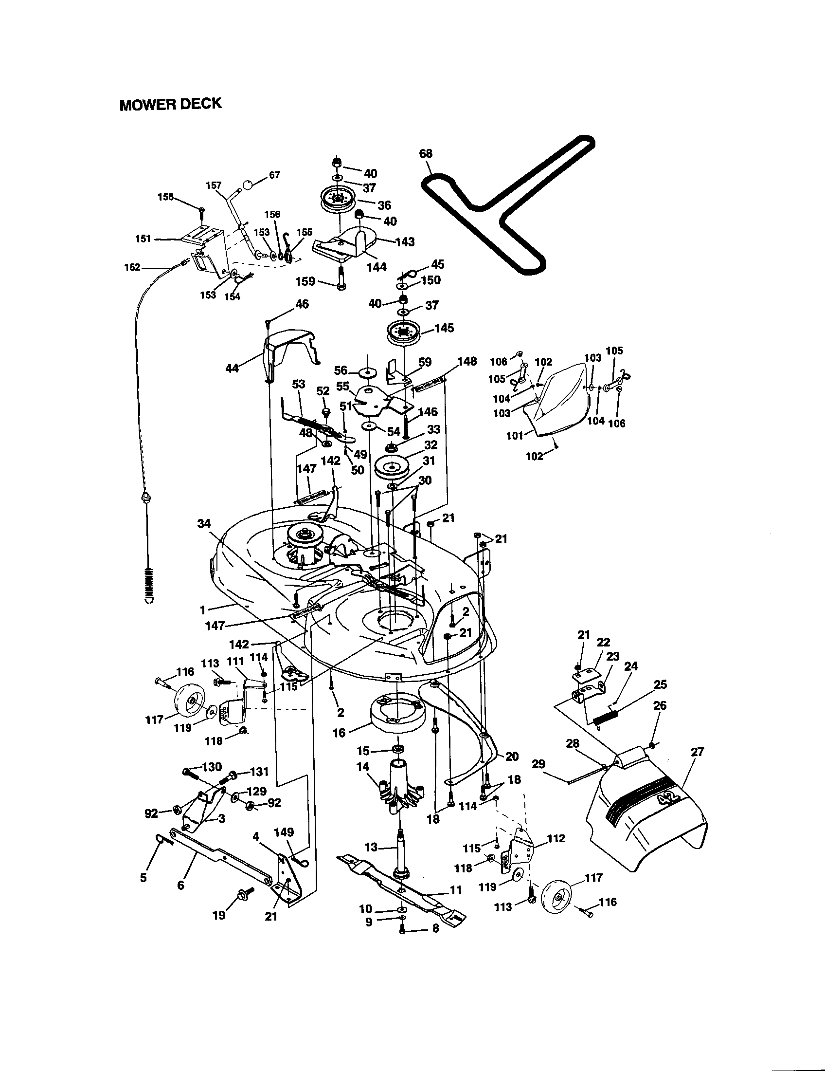 Craftsman 917272063 mower deck diagram