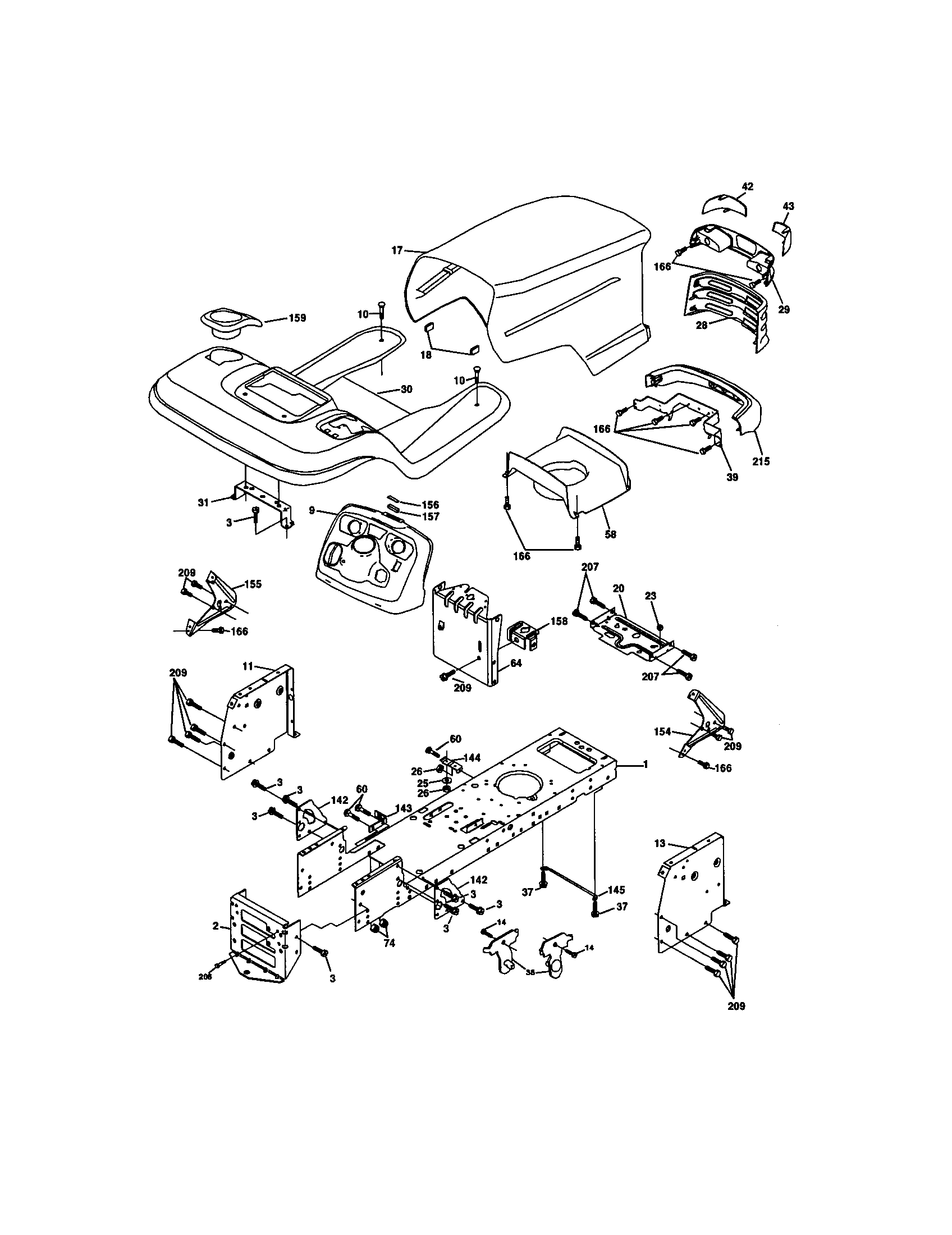 Craftsman 917272262 chassis and enclosures diagram