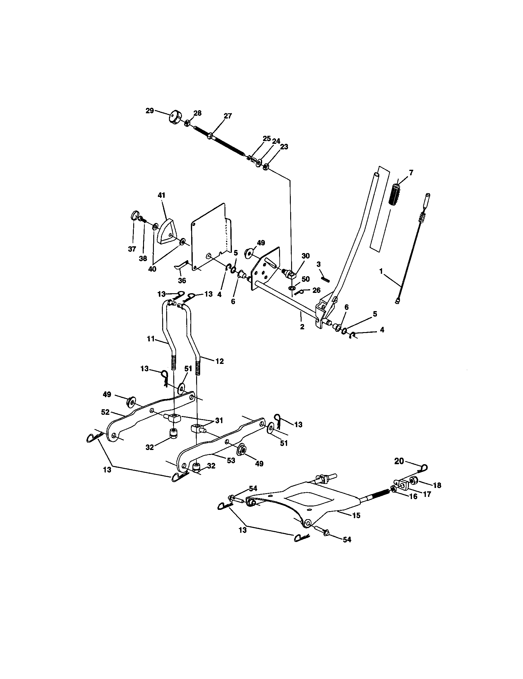 Craftsman 917272262 lift assembly diagram