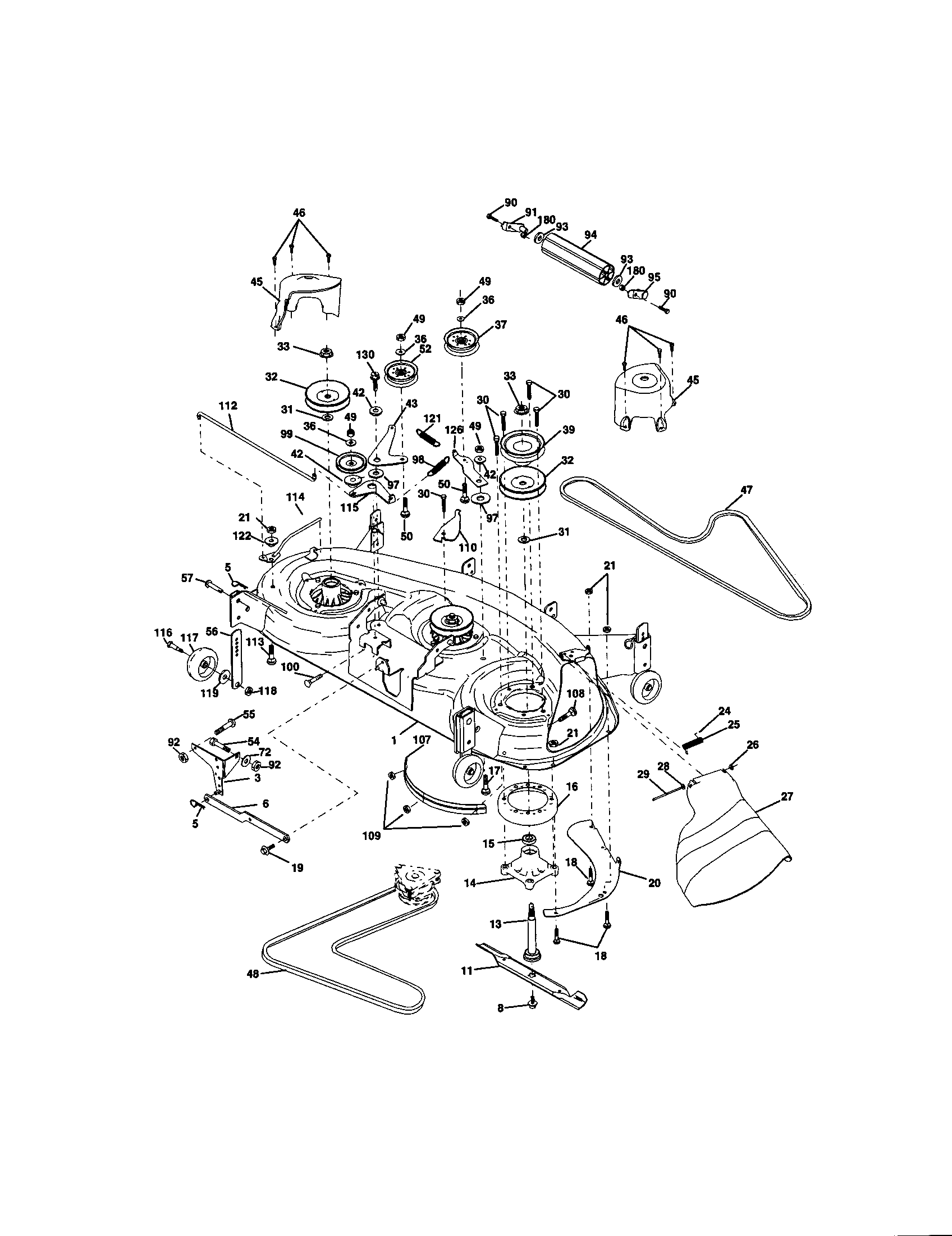 Craftsman 917272262 mower deck diagram