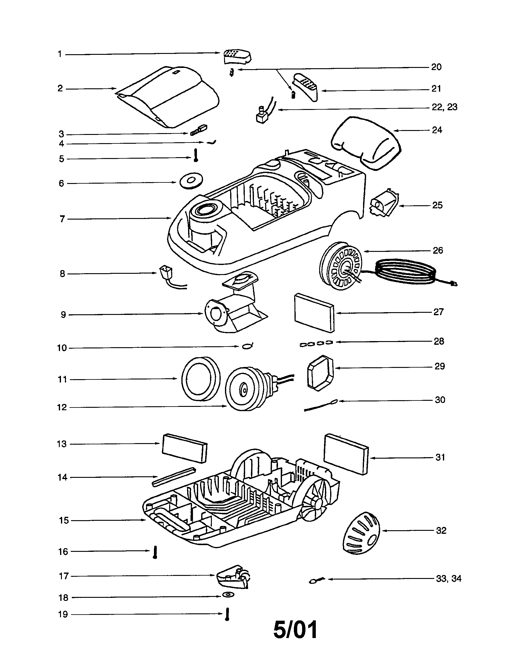 Eureka 6878A-2 housing diagram