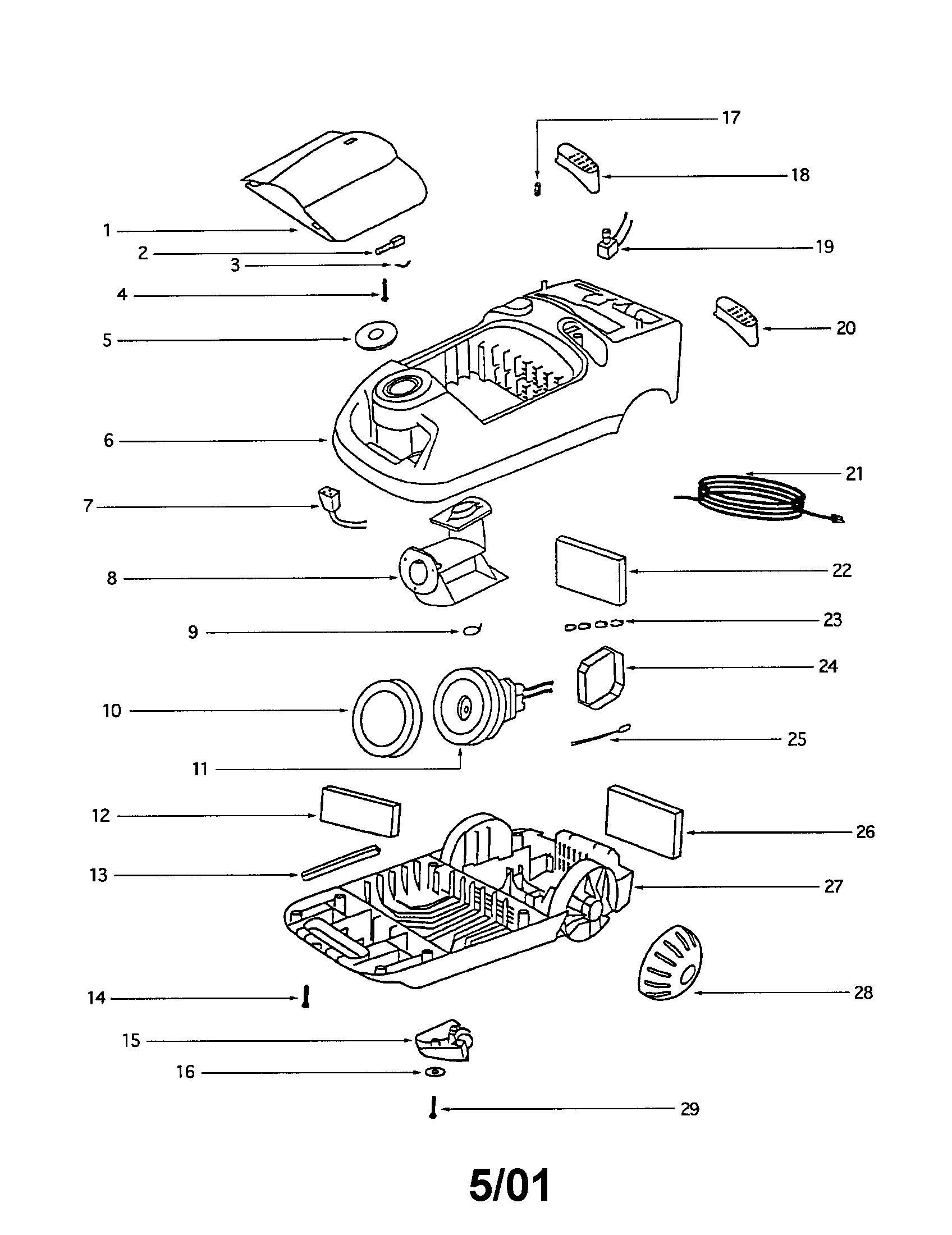 Eureka 6874A housing diagram