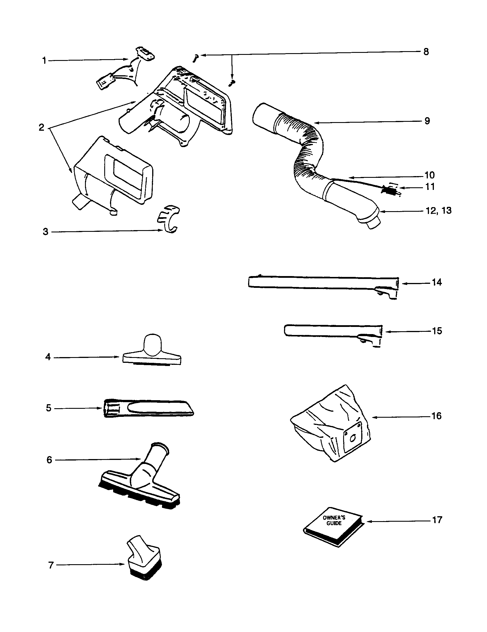 Eureka 6874A handle diagram