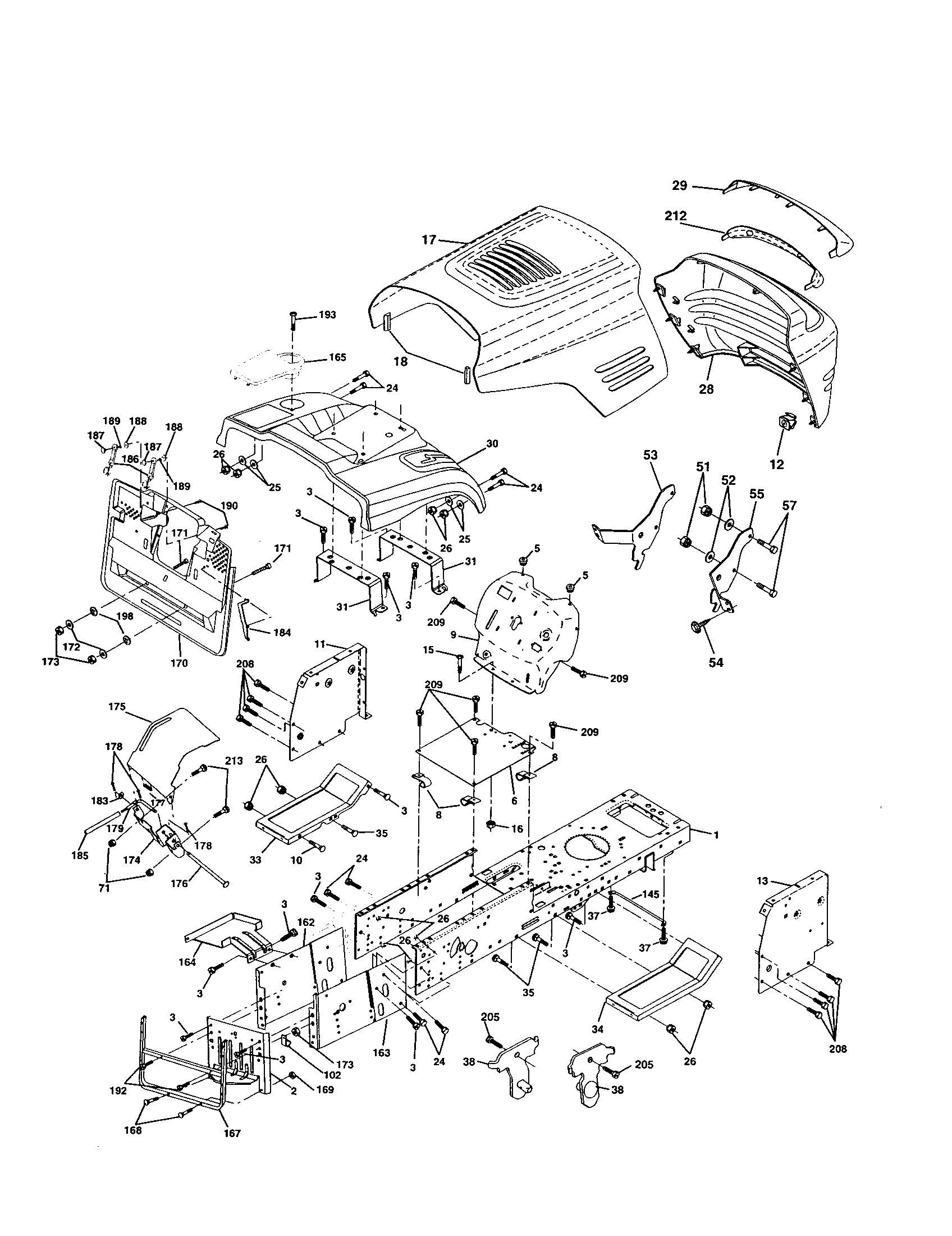 Craftsman 917259443 chassis and enclosures diagram