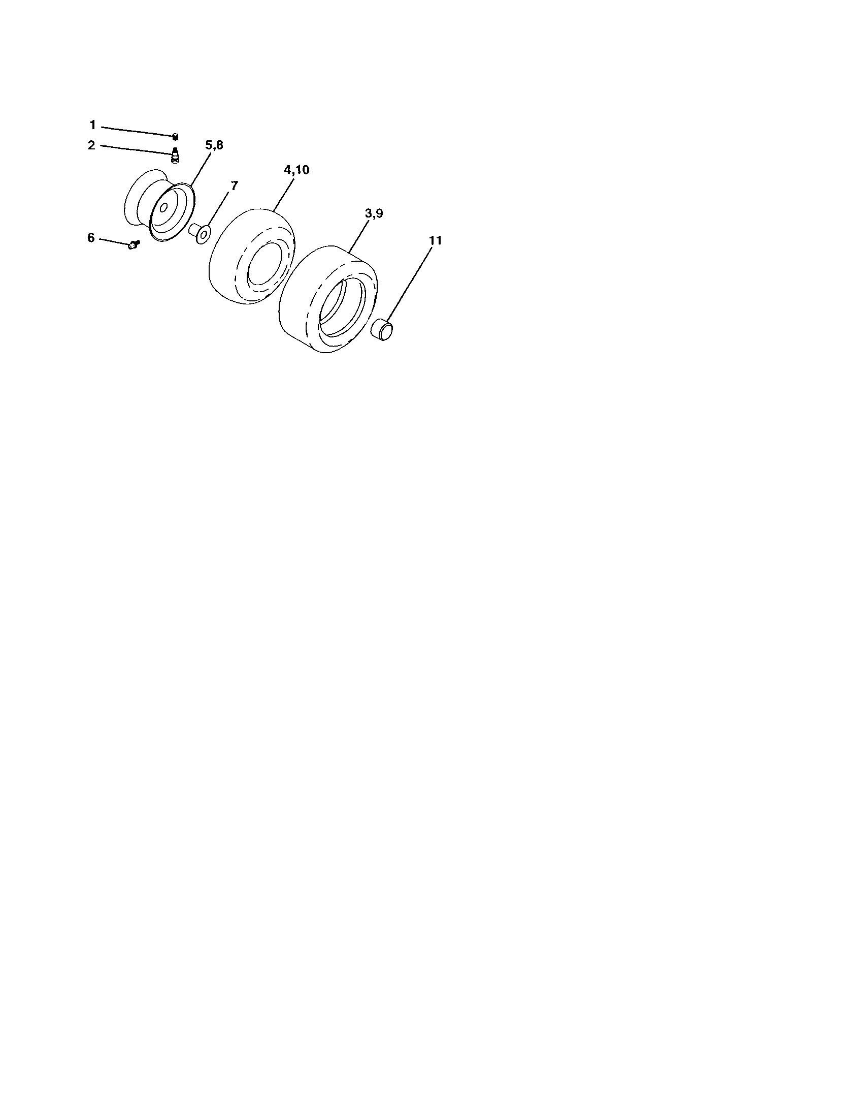 Craftsman 917259443 wheels and tires diagram