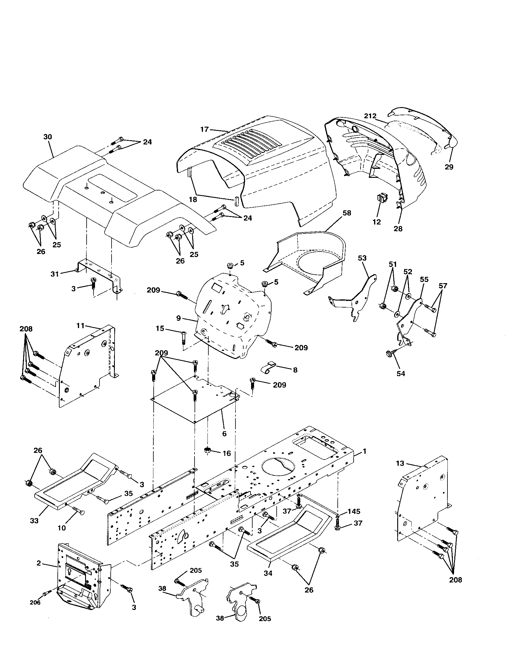 Craftsman 917250431 chassis and enclosures diagram