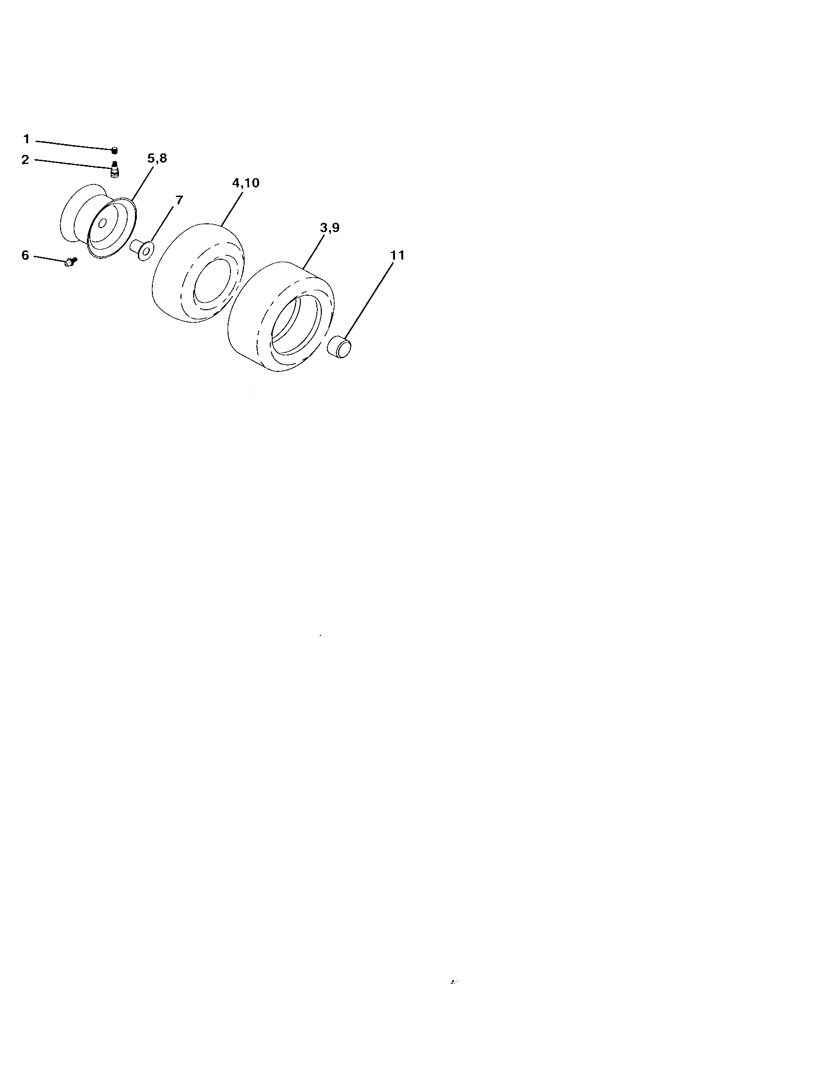 Craftsman 917250431 wheels and tires diagram