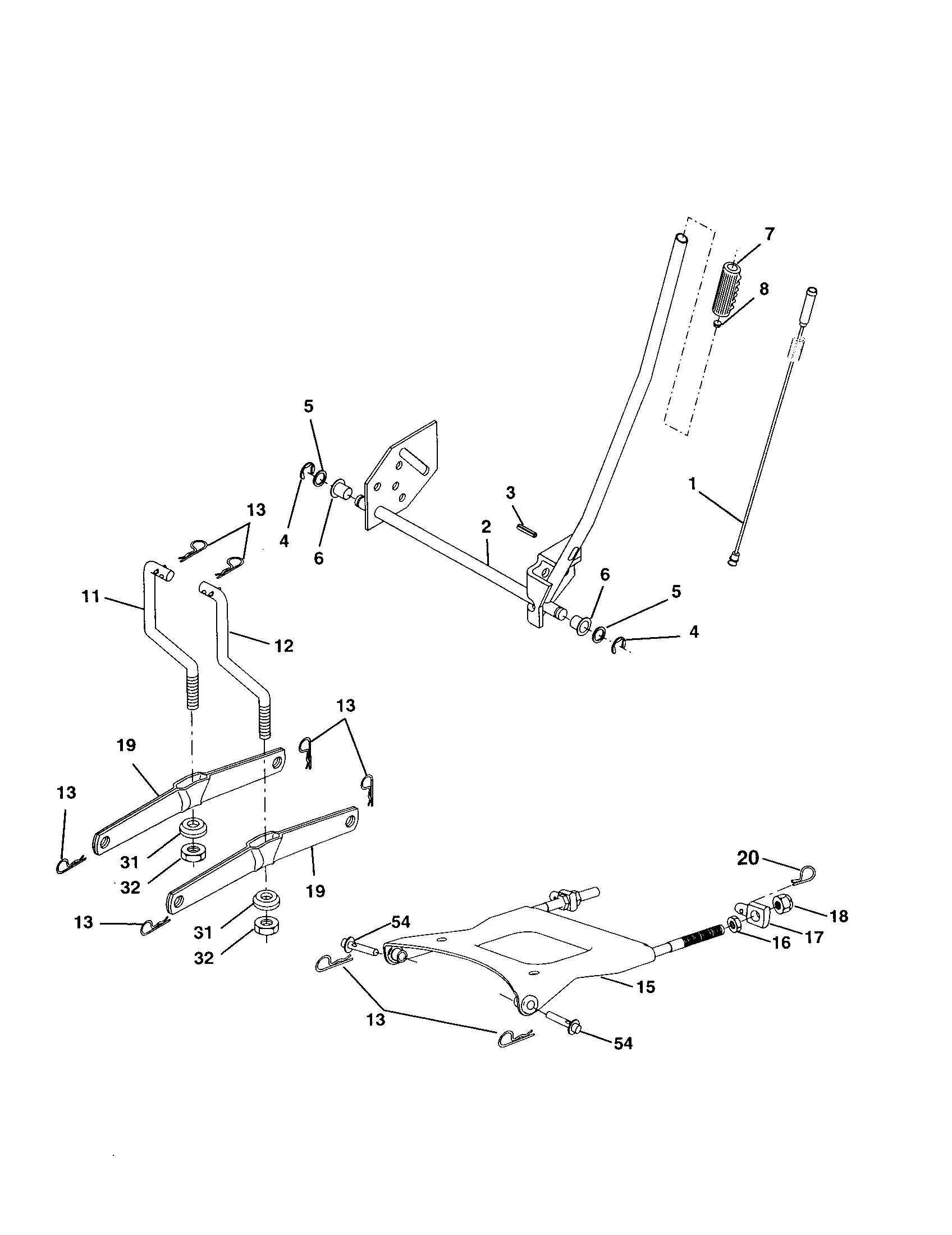 Craftsman 917250431 mower lift diagram