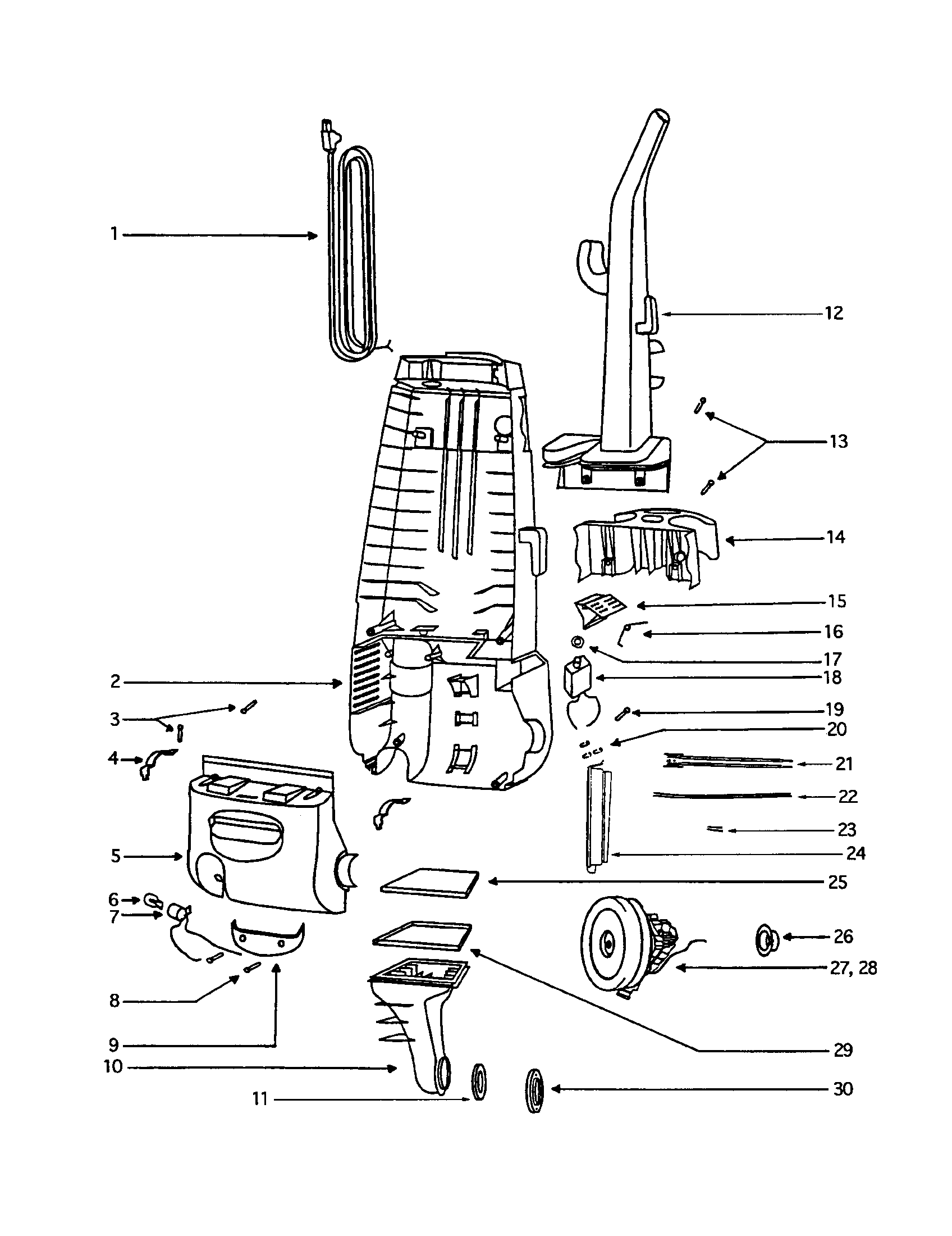 Eureka 4386AT motor cover diagram
