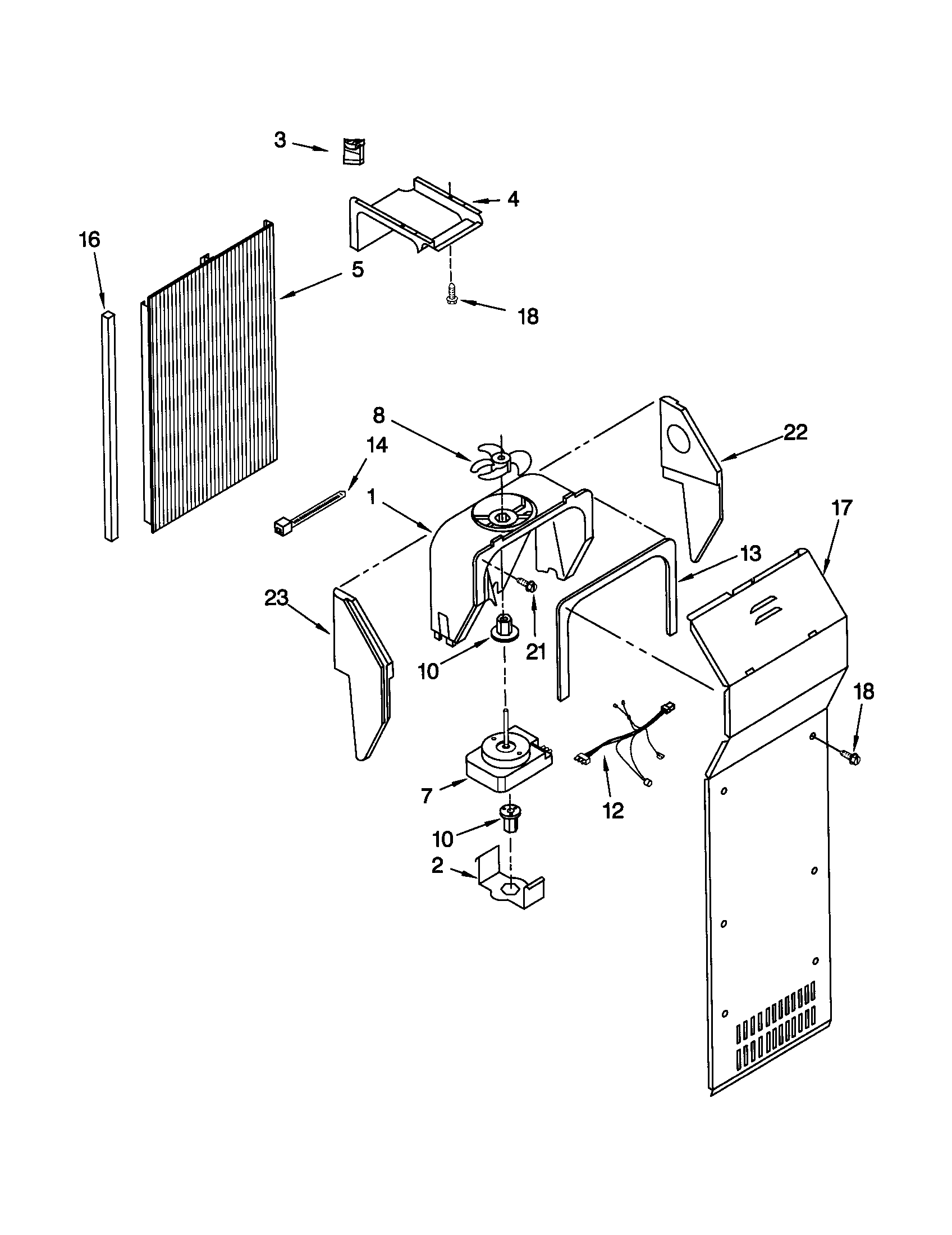Kenmore 10652254100 air flow diagram