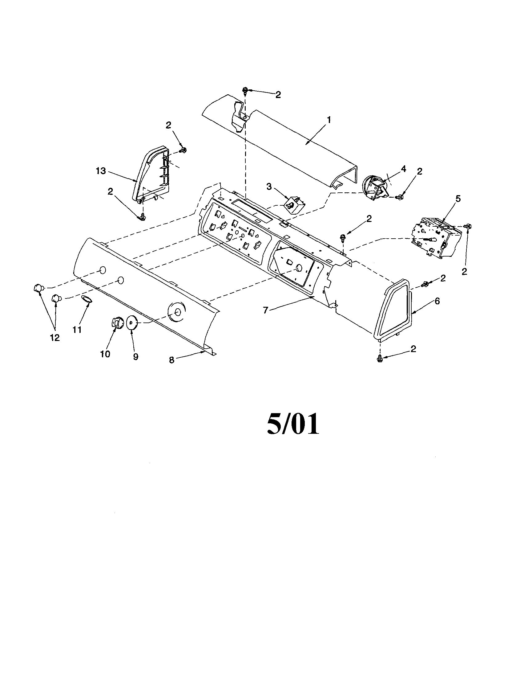 Amana DLW330RA-PDLW330RA control panels diagram