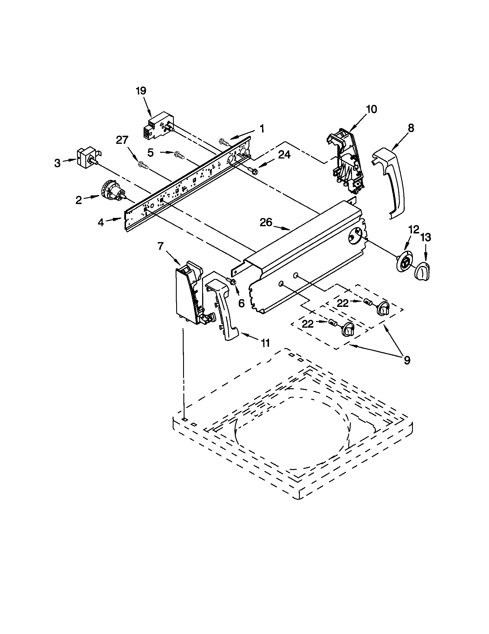 Kenmore 11022652100 control panel diagram