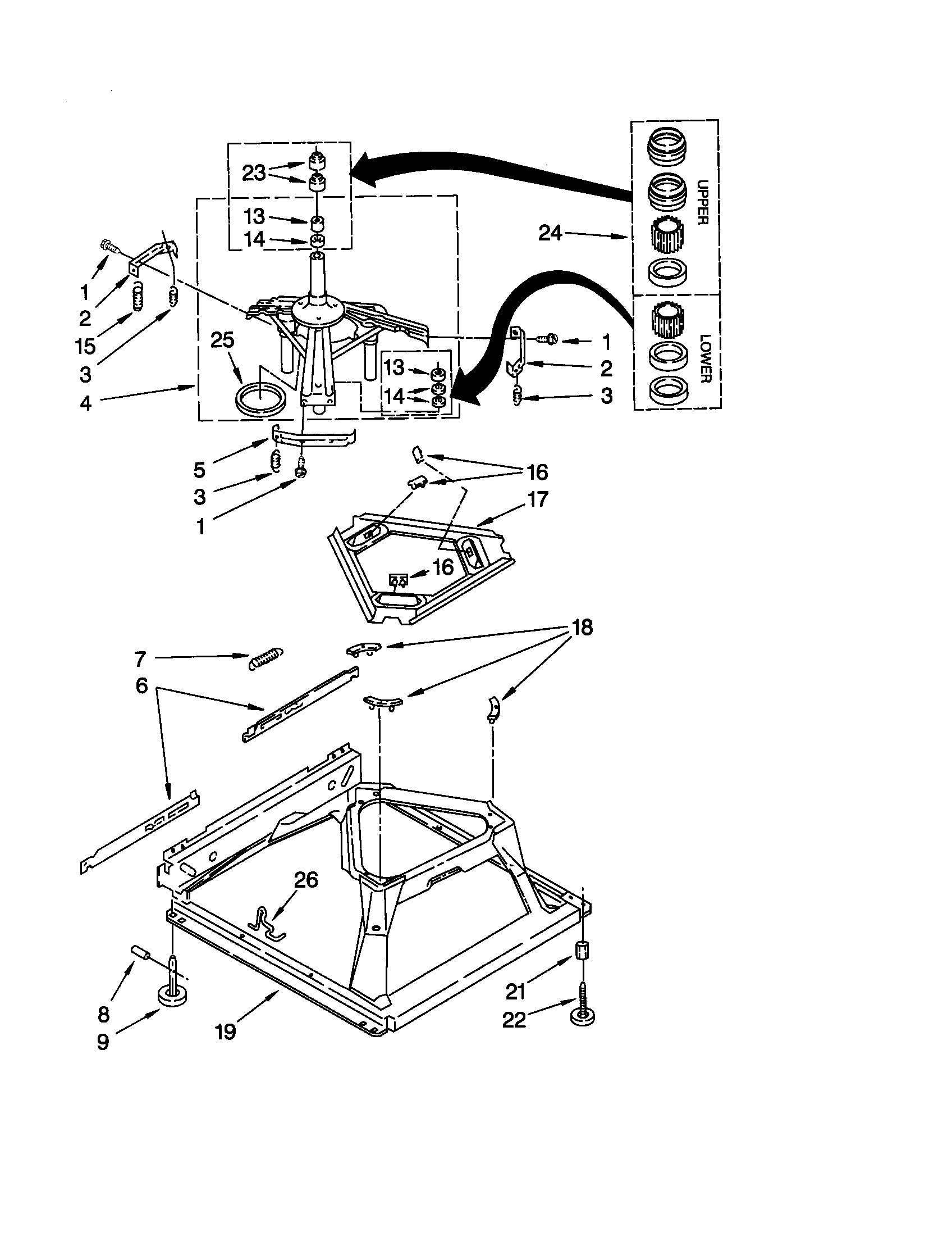 Kenmore 11022652100 machine base diagram