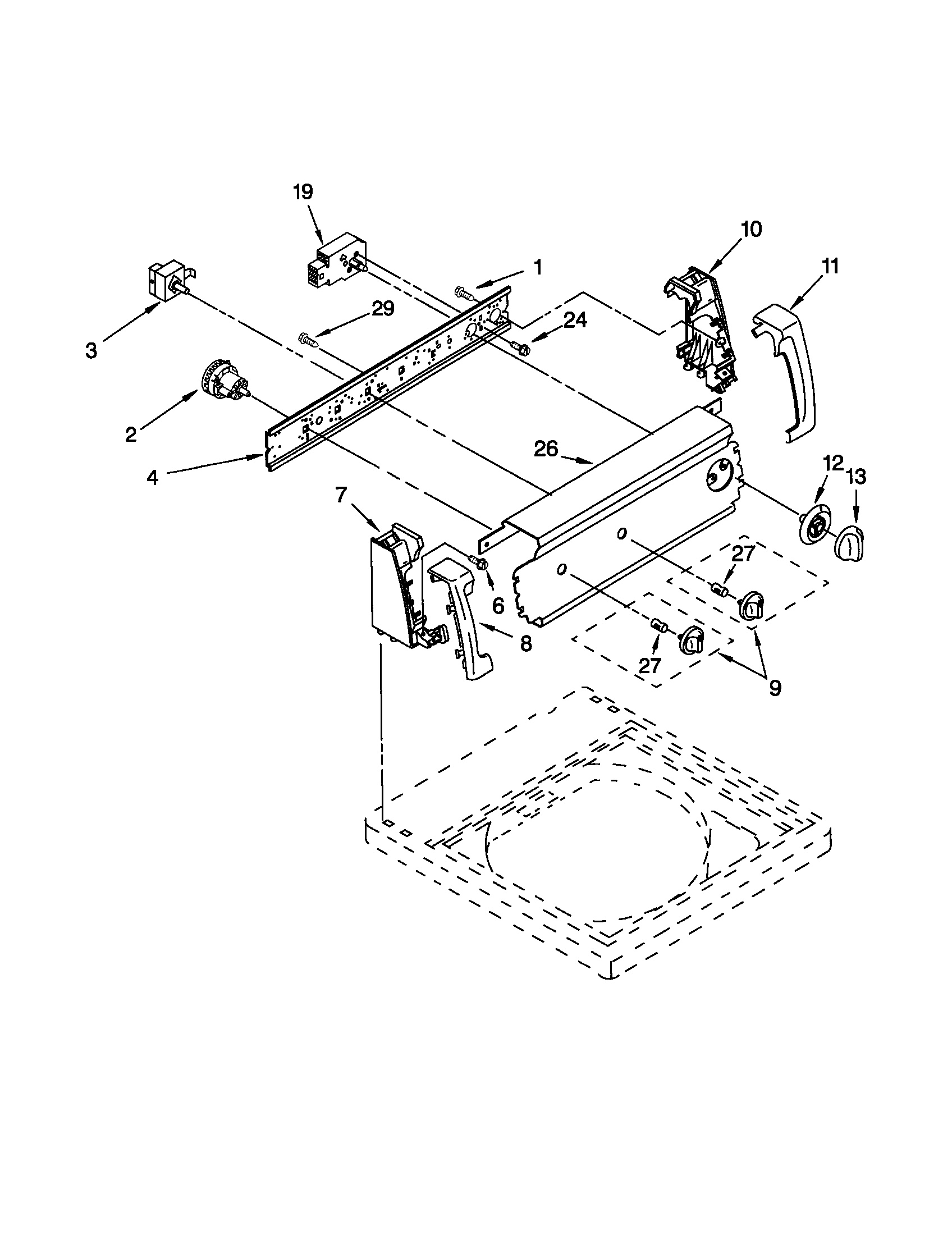 Kenmore 11022662100 control panel diagram