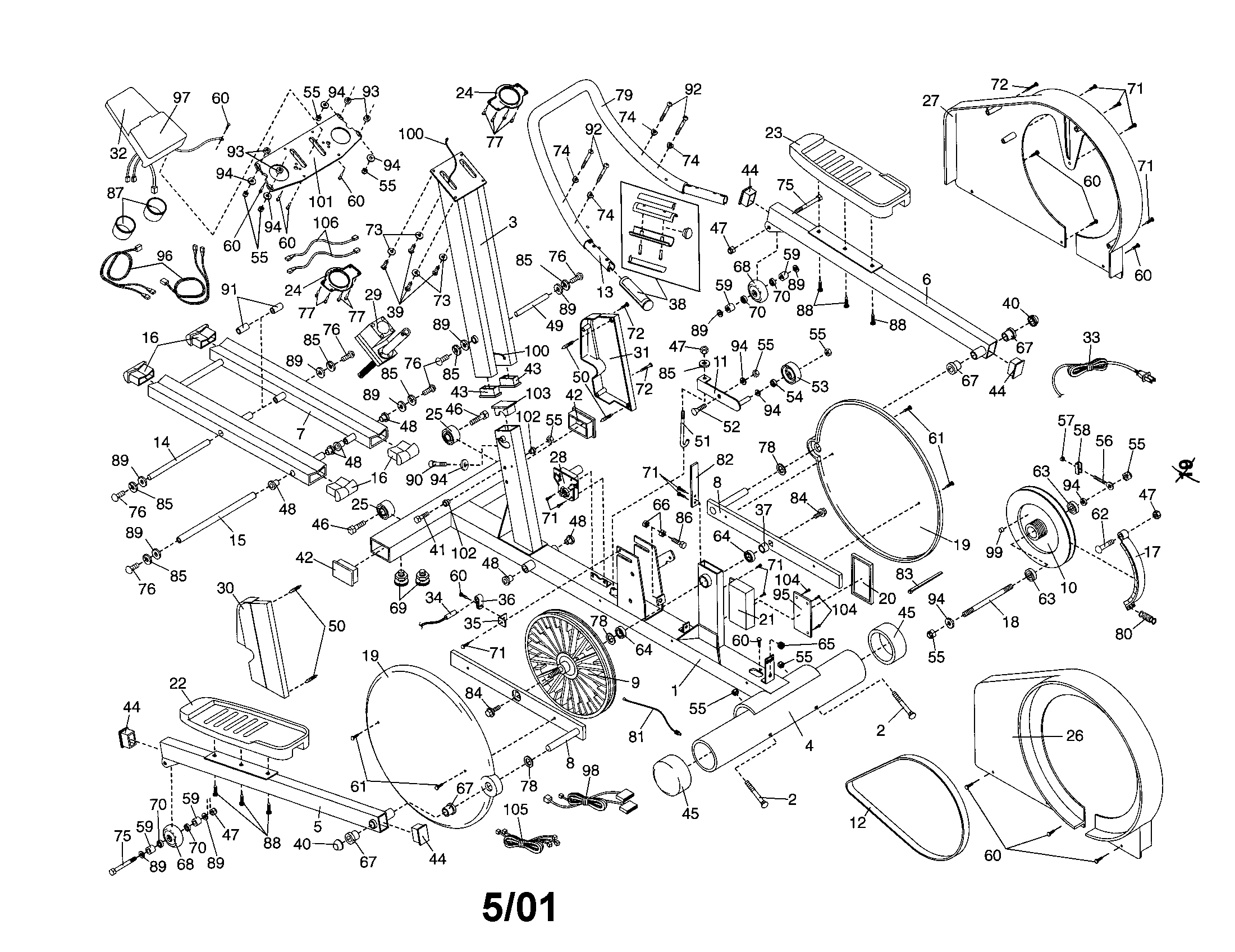 HealthRider HREL11900 frame diagram