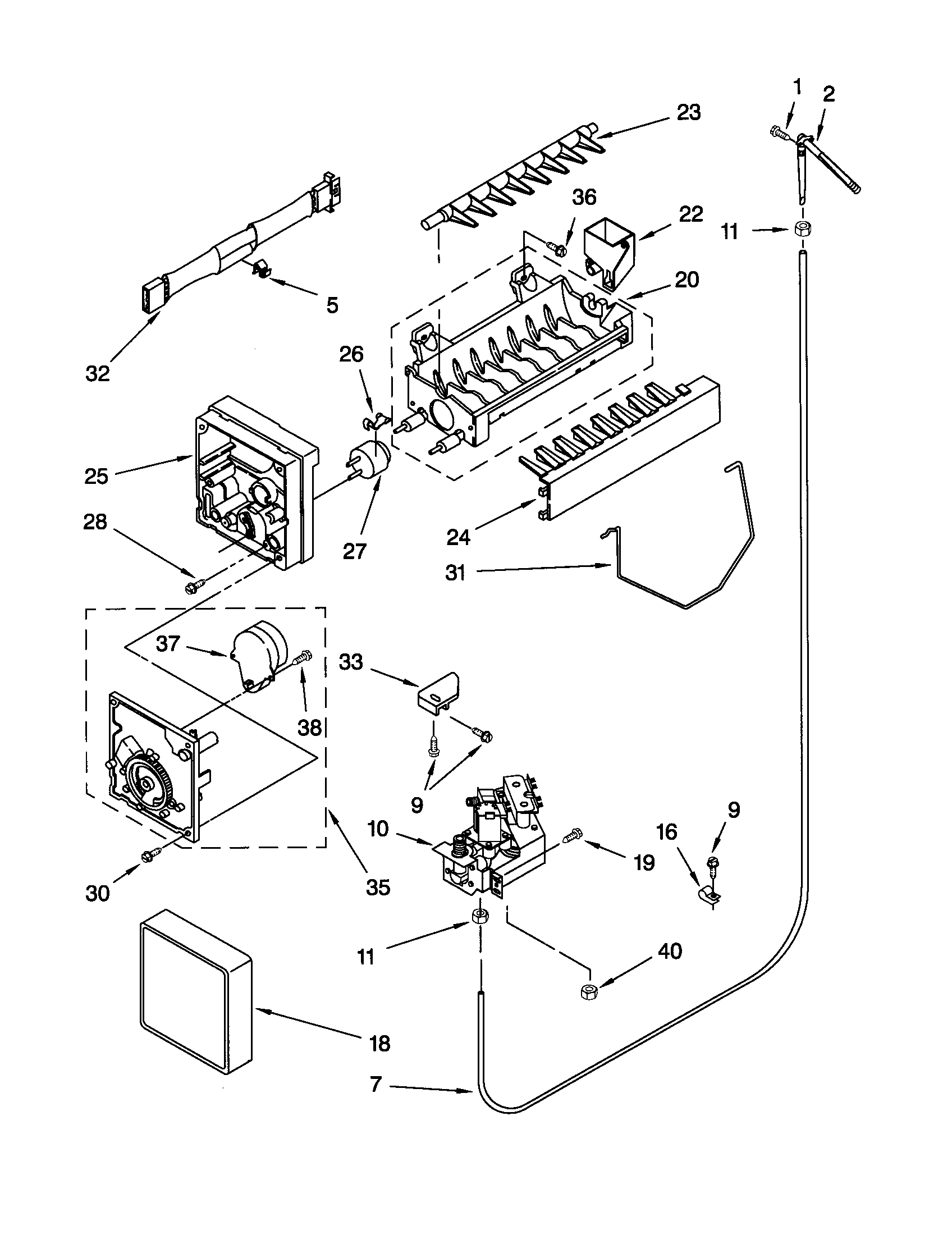 Kenmore 10650512003 icemaker diagram