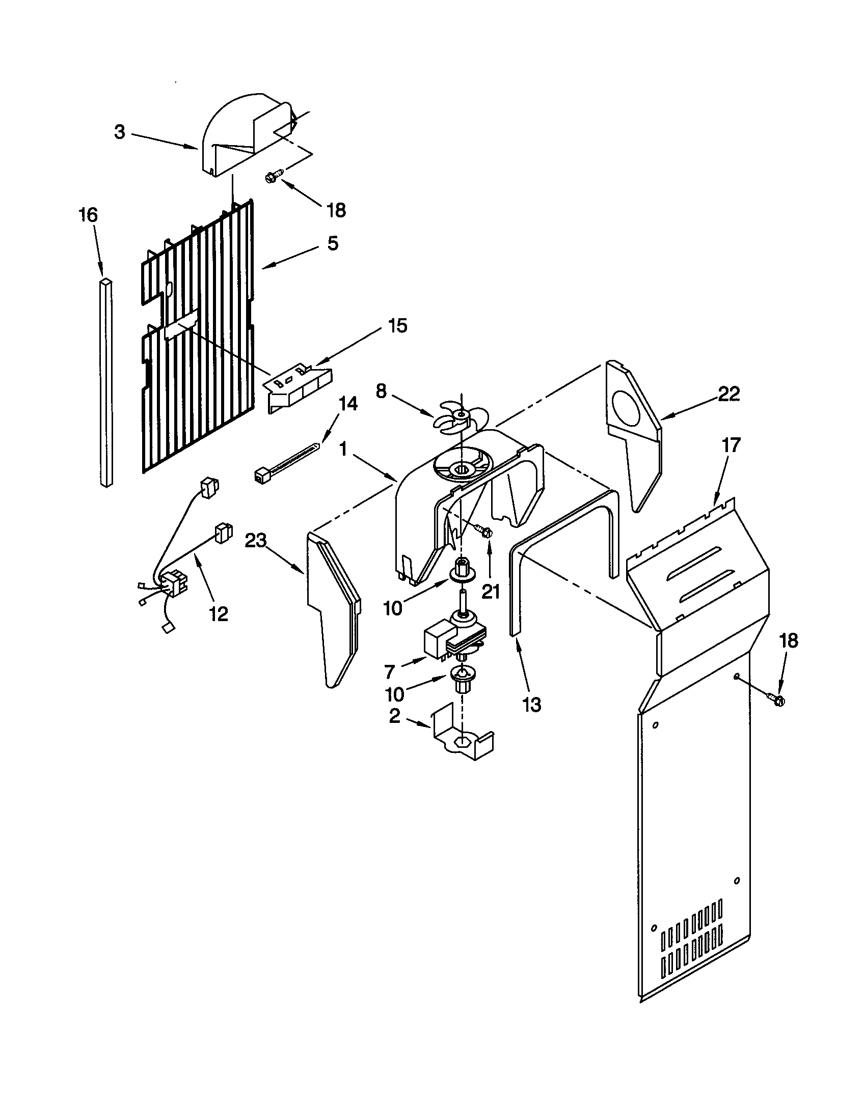 Kenmore 10651524100 air flow diagram