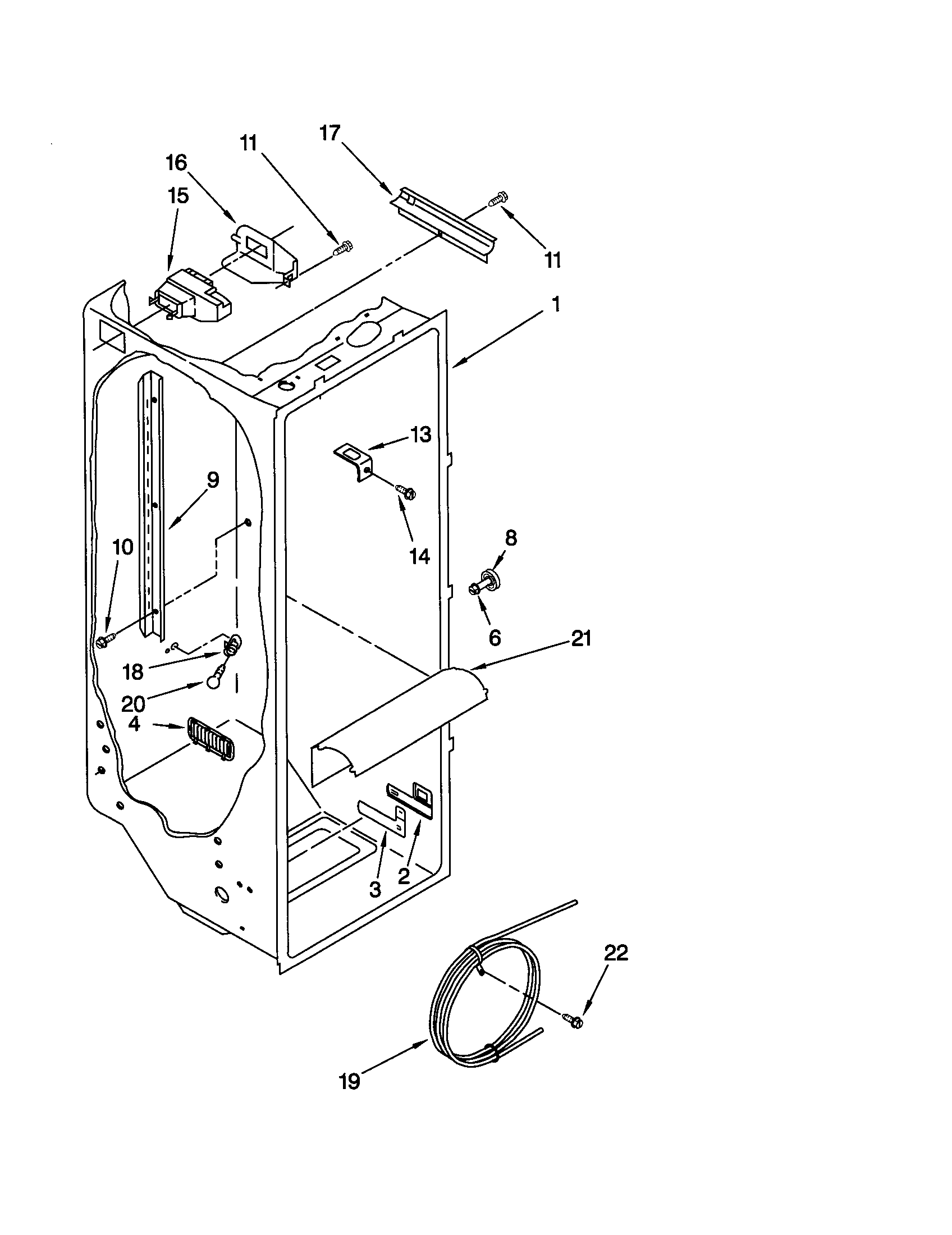 Kenmore 10652534101 refrigerator liner diagram