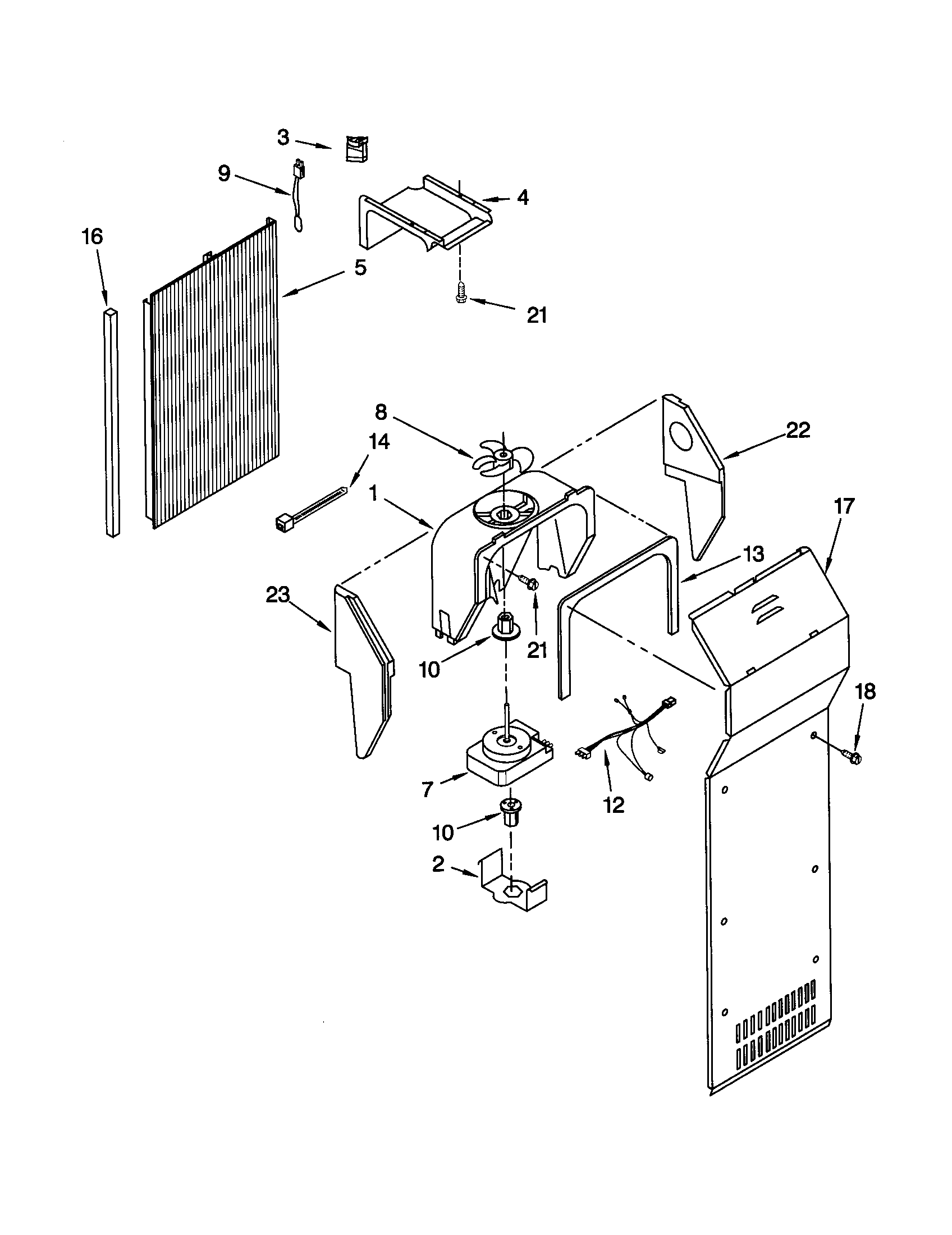 Kenmore 10652764100 air flow diagram