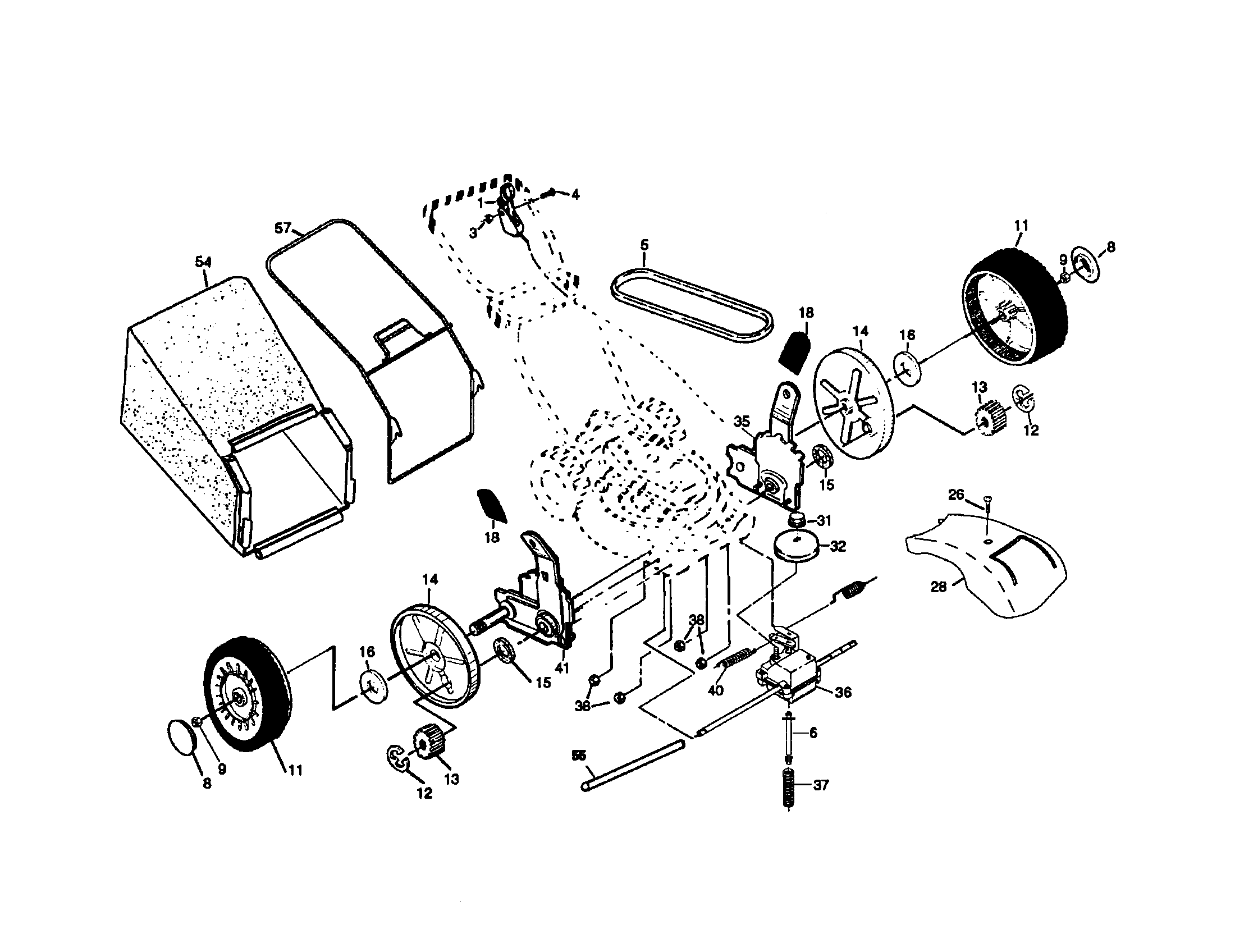 Craftsman 917378840 wheels and tires diagram