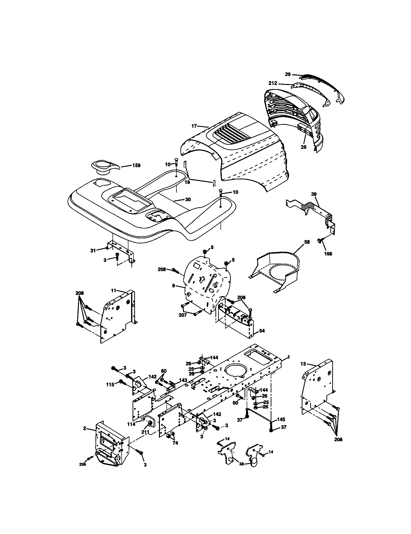 Craftsman 917272410 chassis and enclosures diagram