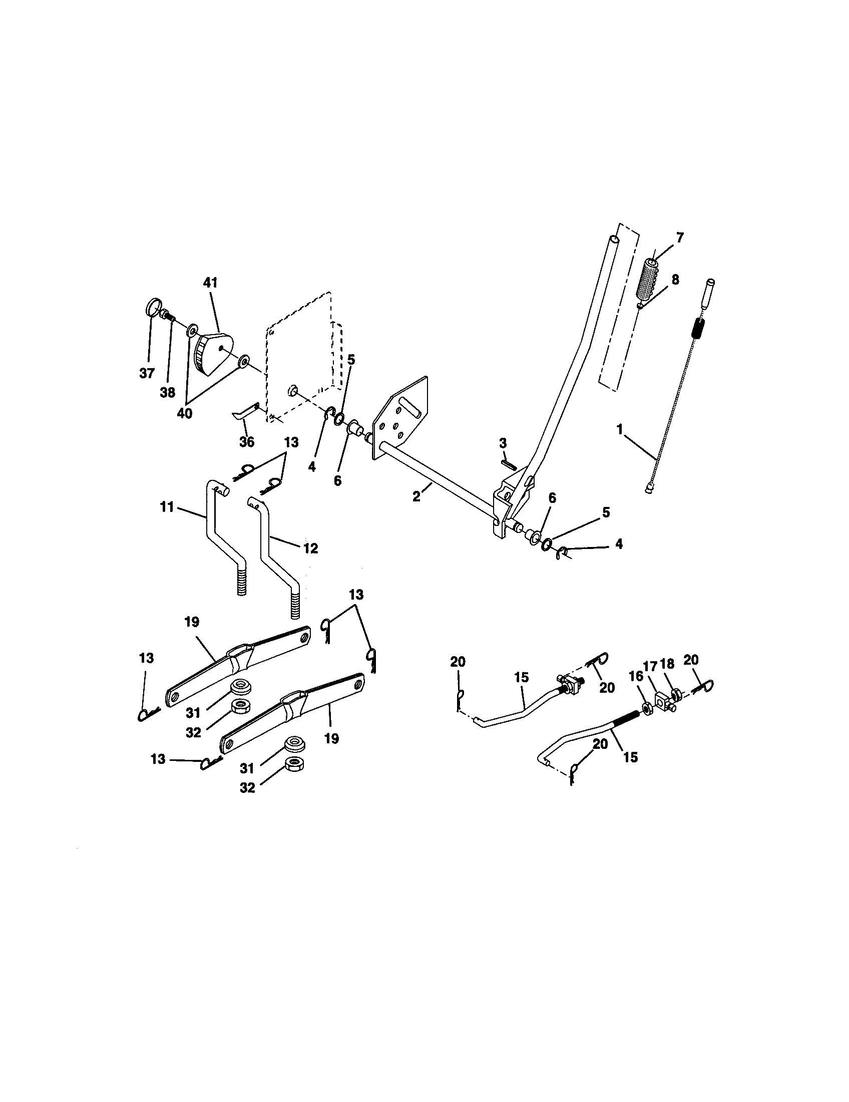 Craftsman 917272410 lift assembly diagram