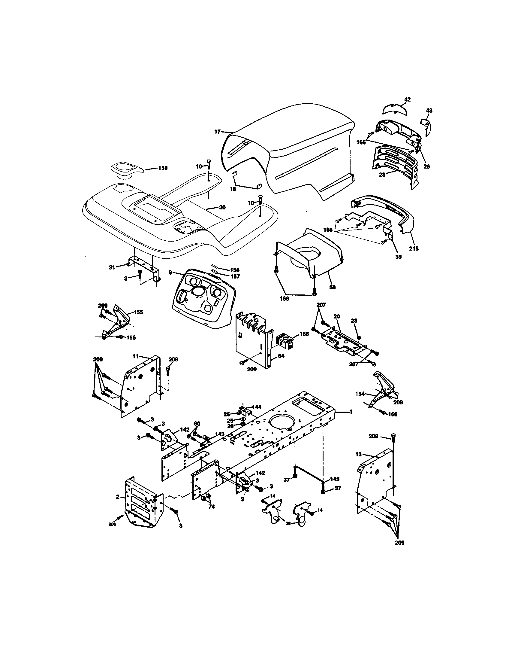 Craftsman 917272243 chassis and enclosures diagram