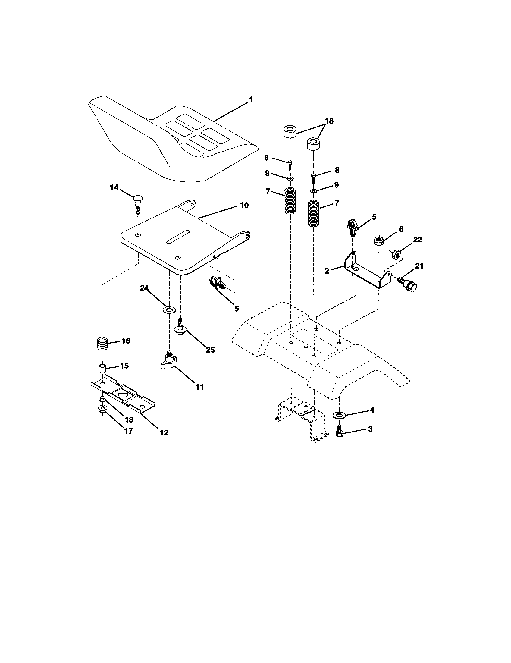 Craftsman 917272243 seat assembly diagram