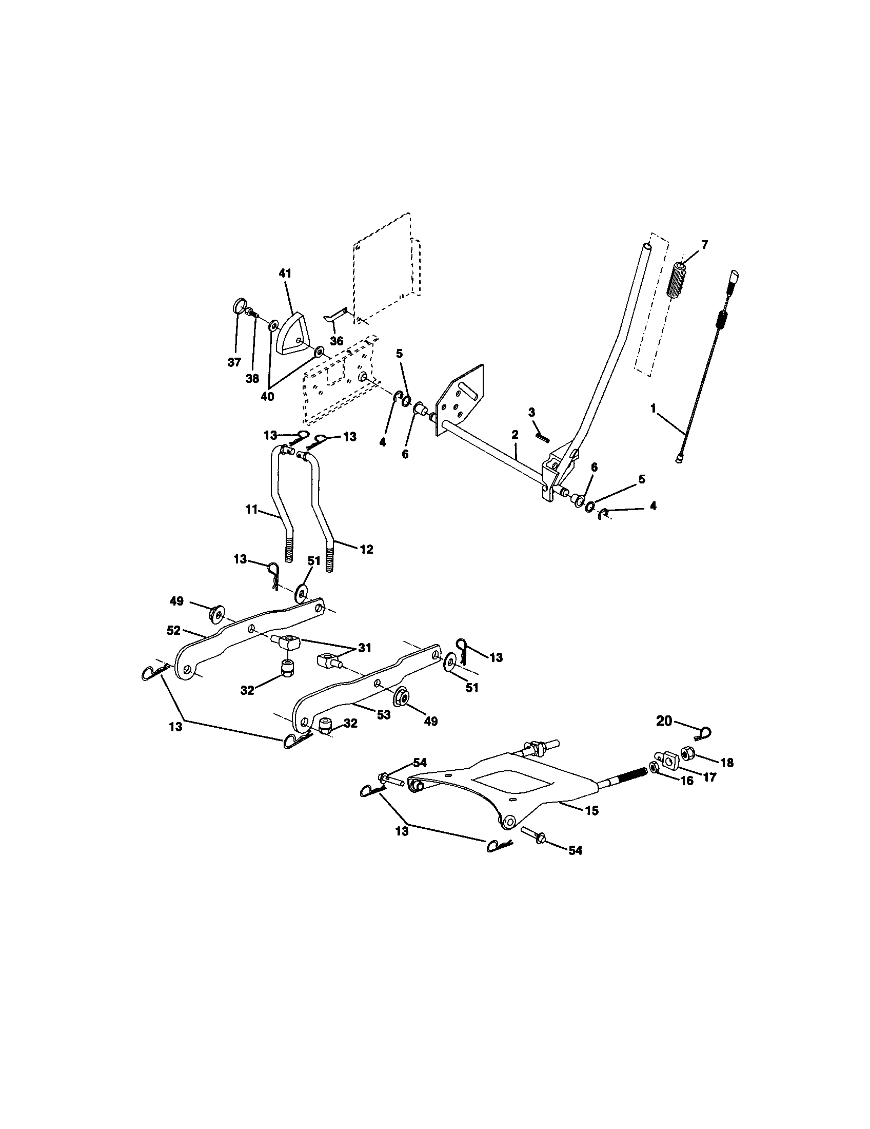 Craftsman 917272243 lift assembly diagram
