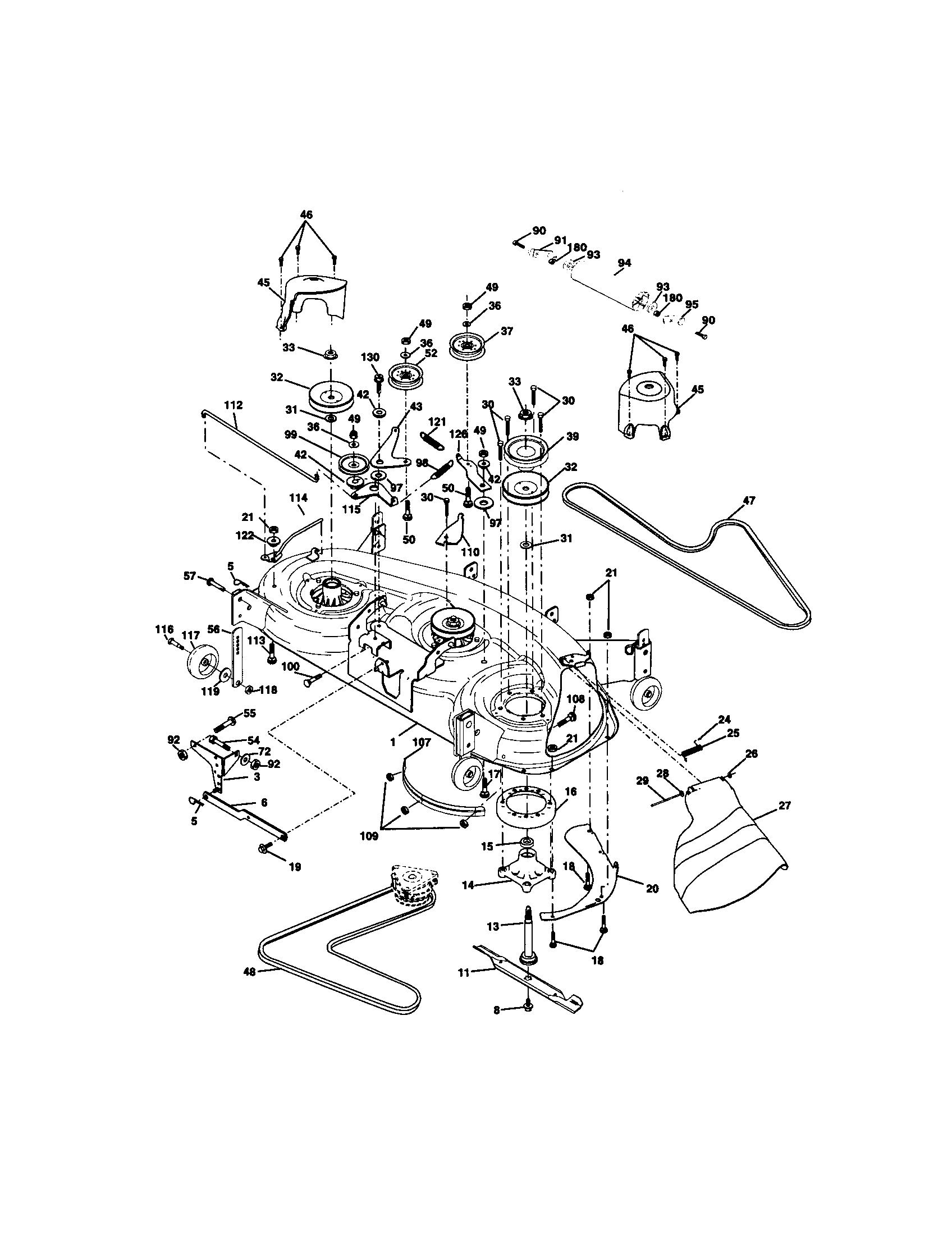 Craftsman 917272243 mower deck diagram