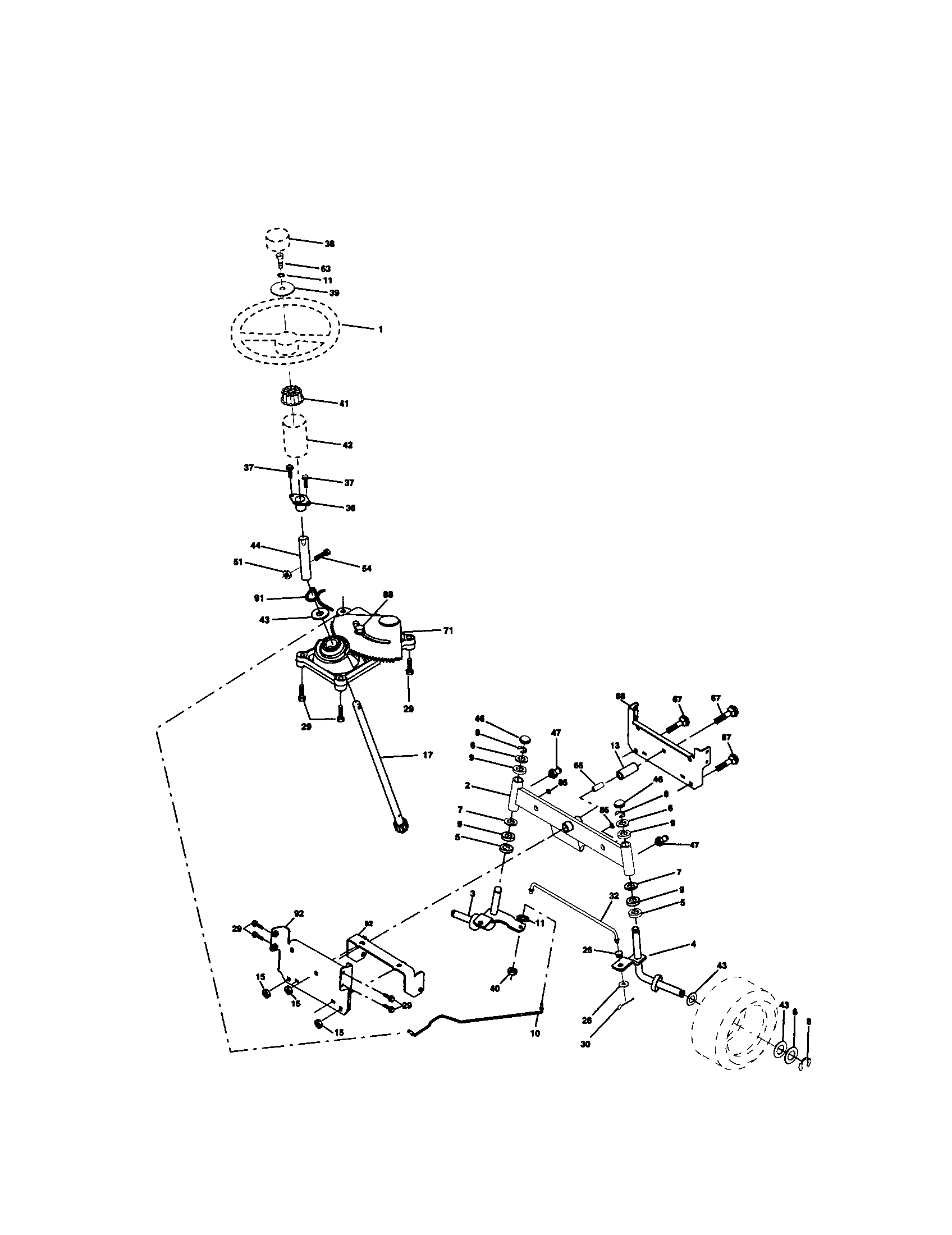 Craftsman 917271832 steering diagram