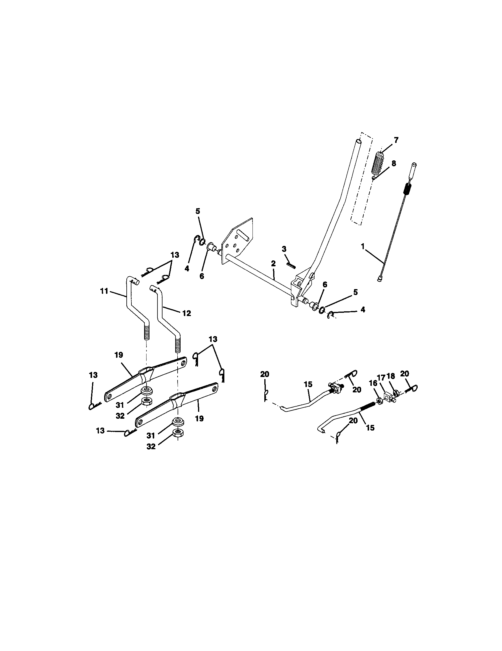 Craftsman 917271832 lift assembly diagram
