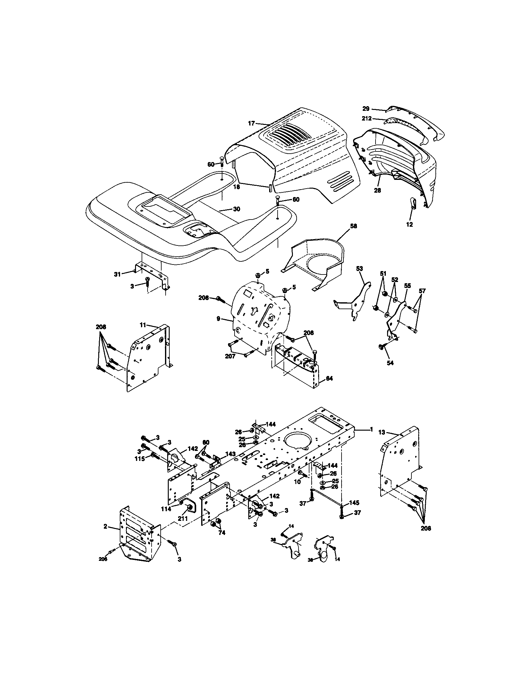 Craftsman 917271054 chassis and enclosures diagram